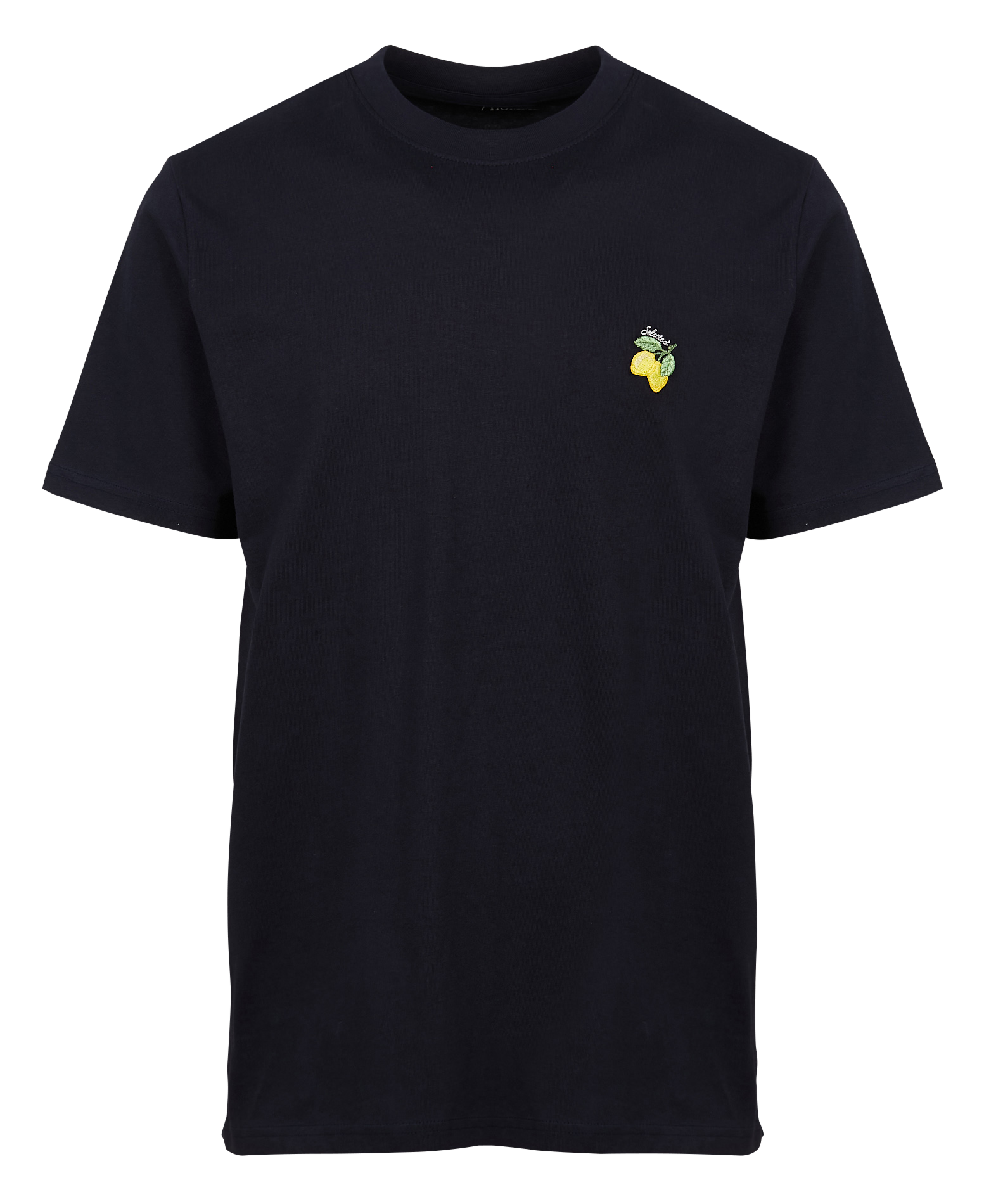 Organic cotton round-neck T-shirt SELECTED Blue