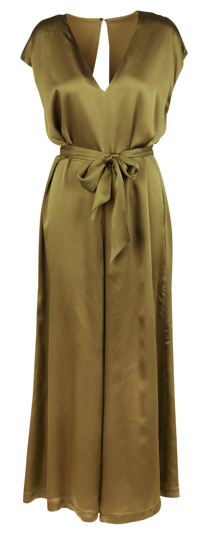 Zijden jumpsuit met wijde broek KARMA KOMA Bruin