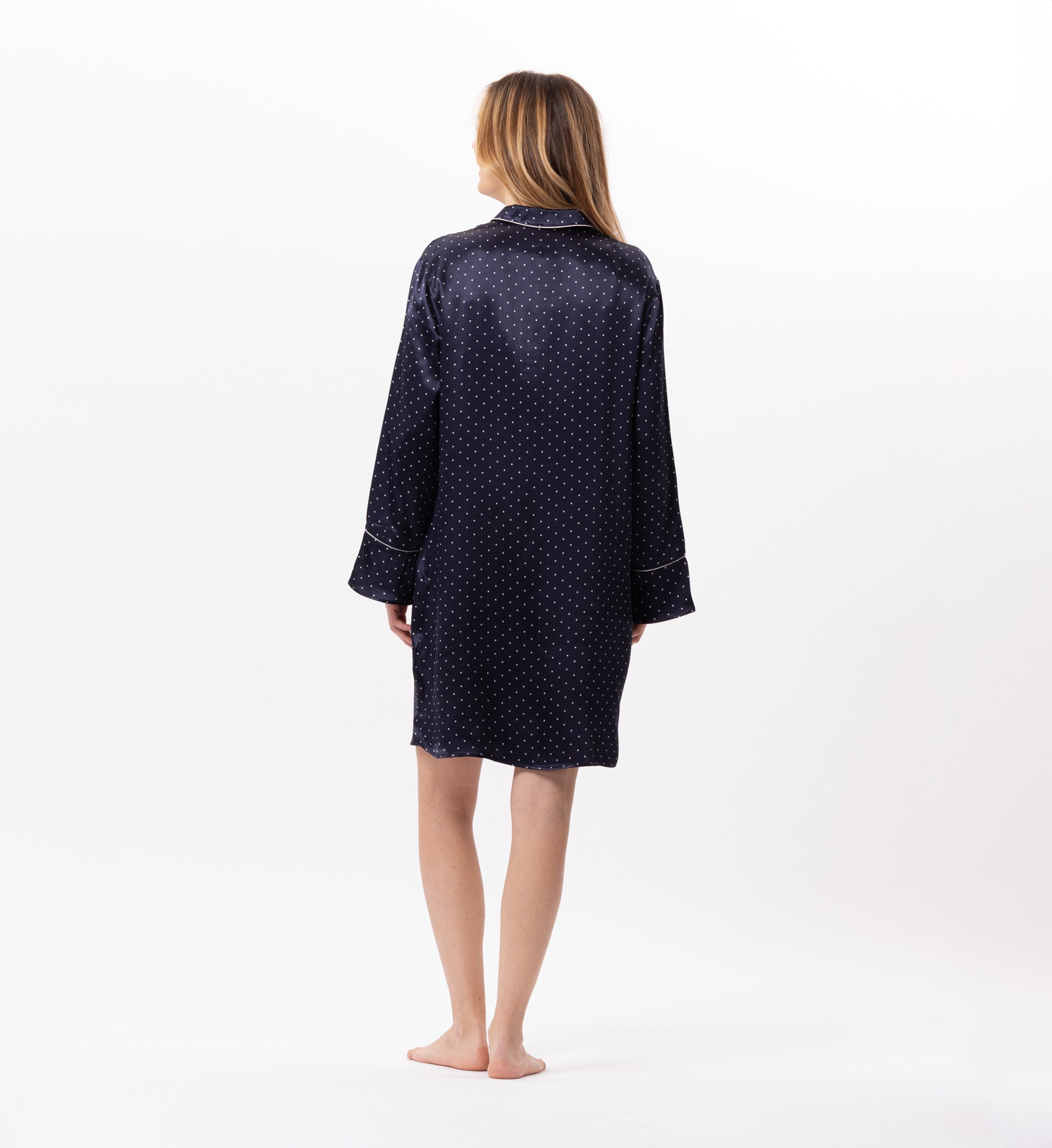 Buttoned viscose tunic LE CHAT Blue