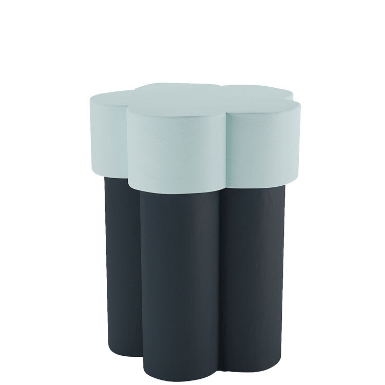 Flower-shaped side table in magnesia POTIRON PARIS