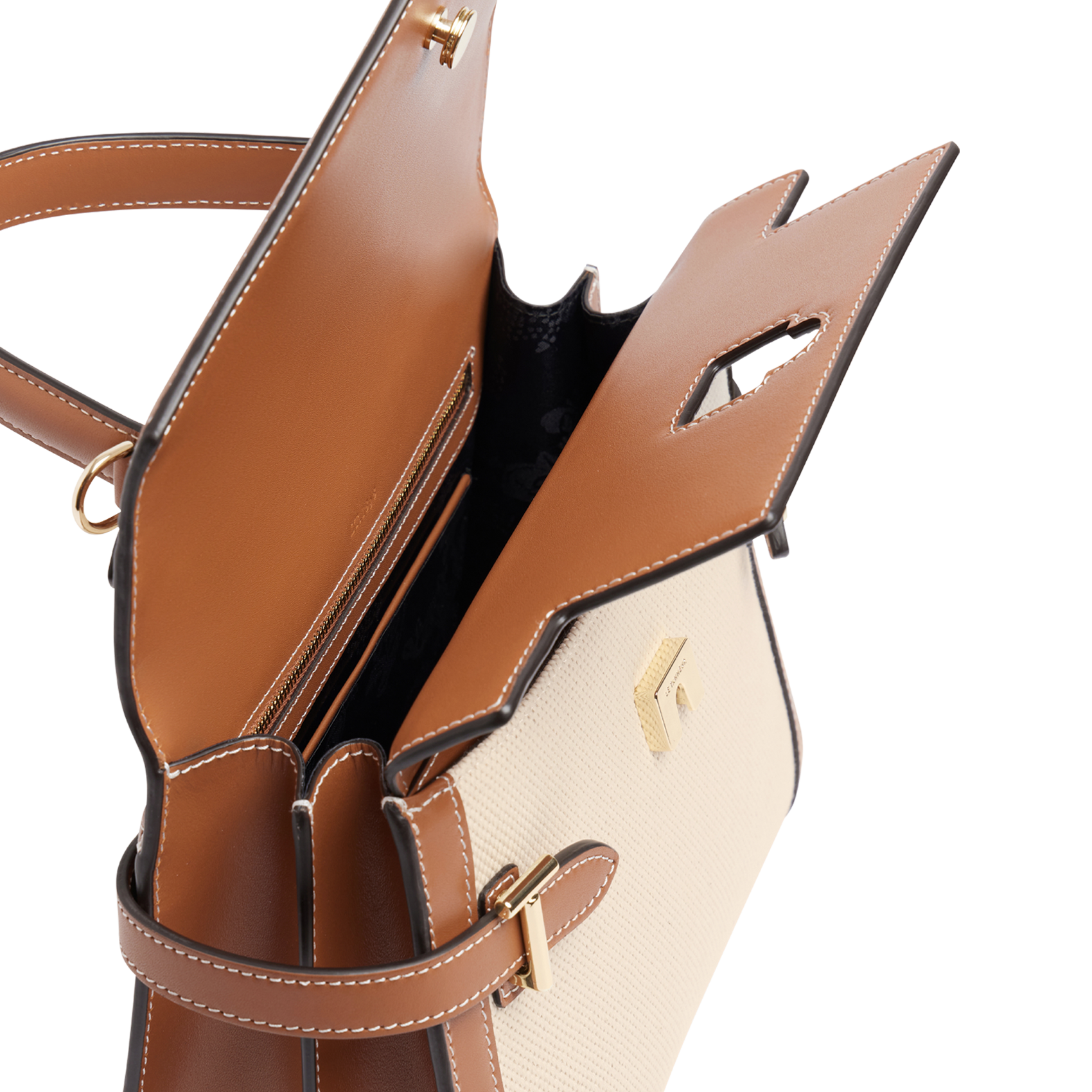 Sac à main en cuir LE TANNEUR Beige