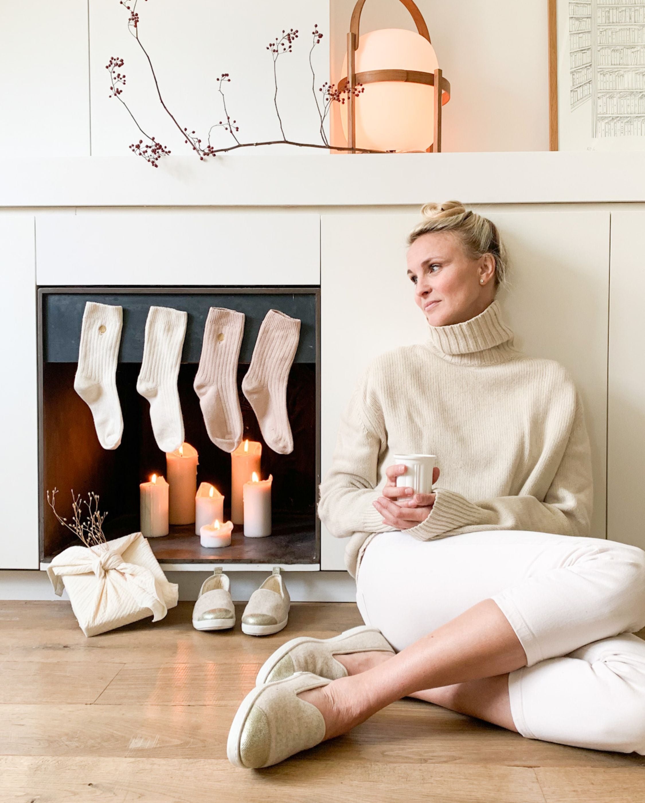 Women's slipper collab' x l'arrangeuse, golden beige ANGARDE Beige