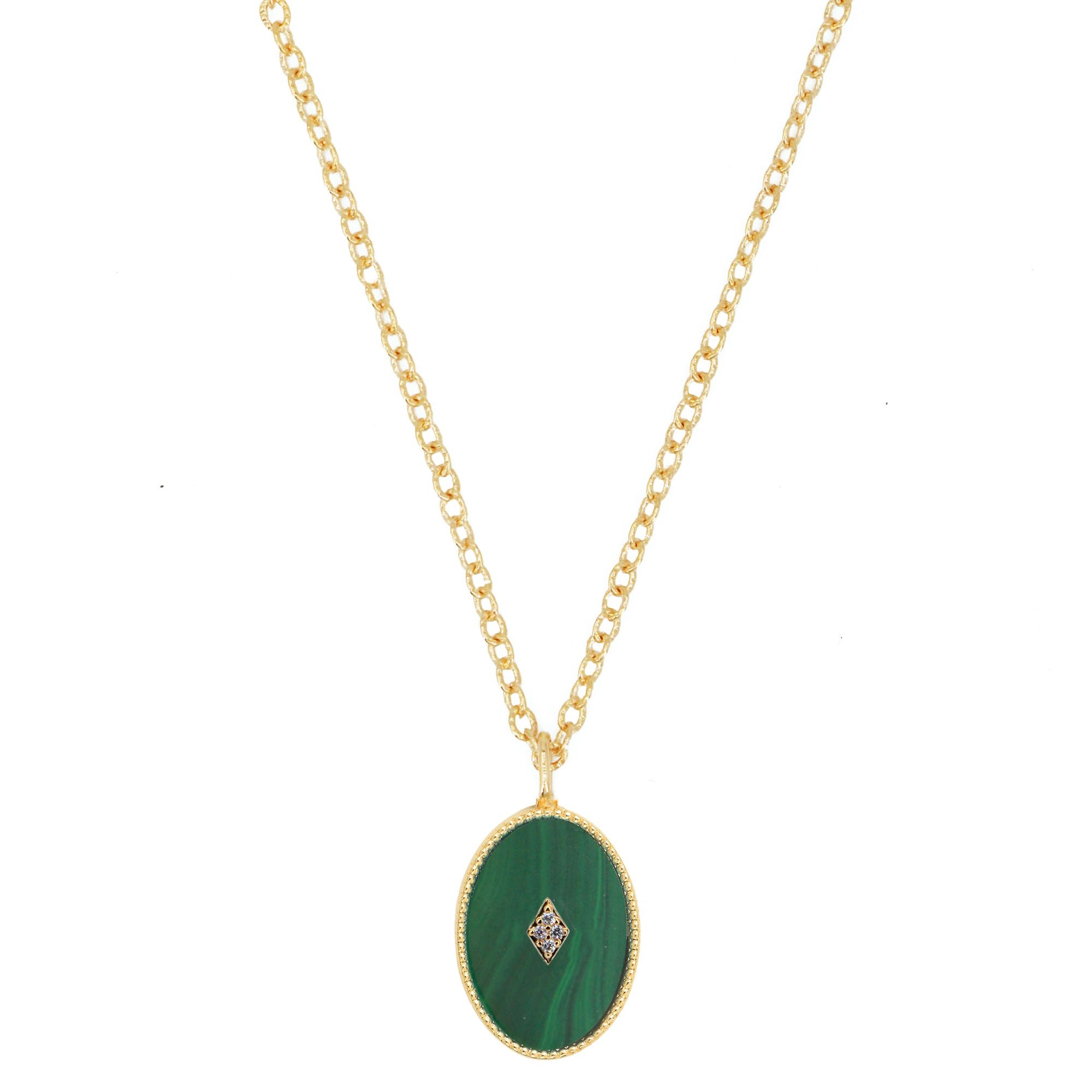 Collier plaqué or  cassiopée NILAI Green