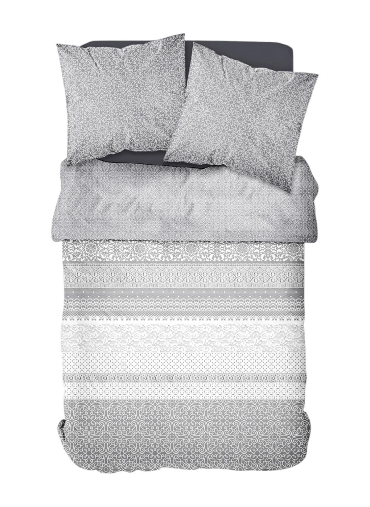 Printed cotton bed set TODAY LINGE DE MAISON Grey