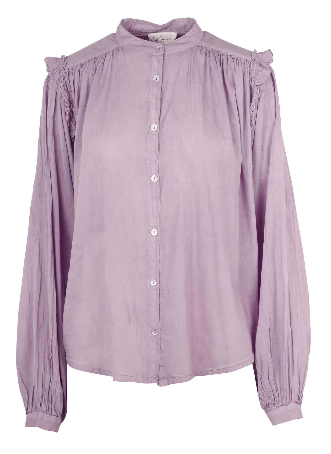 Buttoned round-neck blouse MES DEMOISELLES Purple