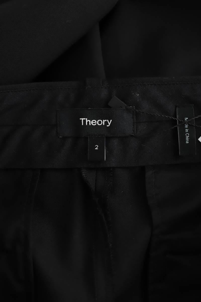 Bandol straight woollen trousers THEORY - Seconde Main Black