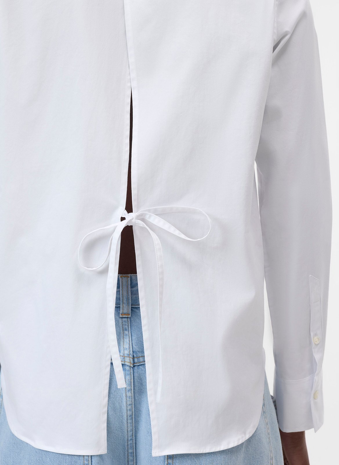 Chemise droite avec détail dos en coton bio CLOSED Blanc