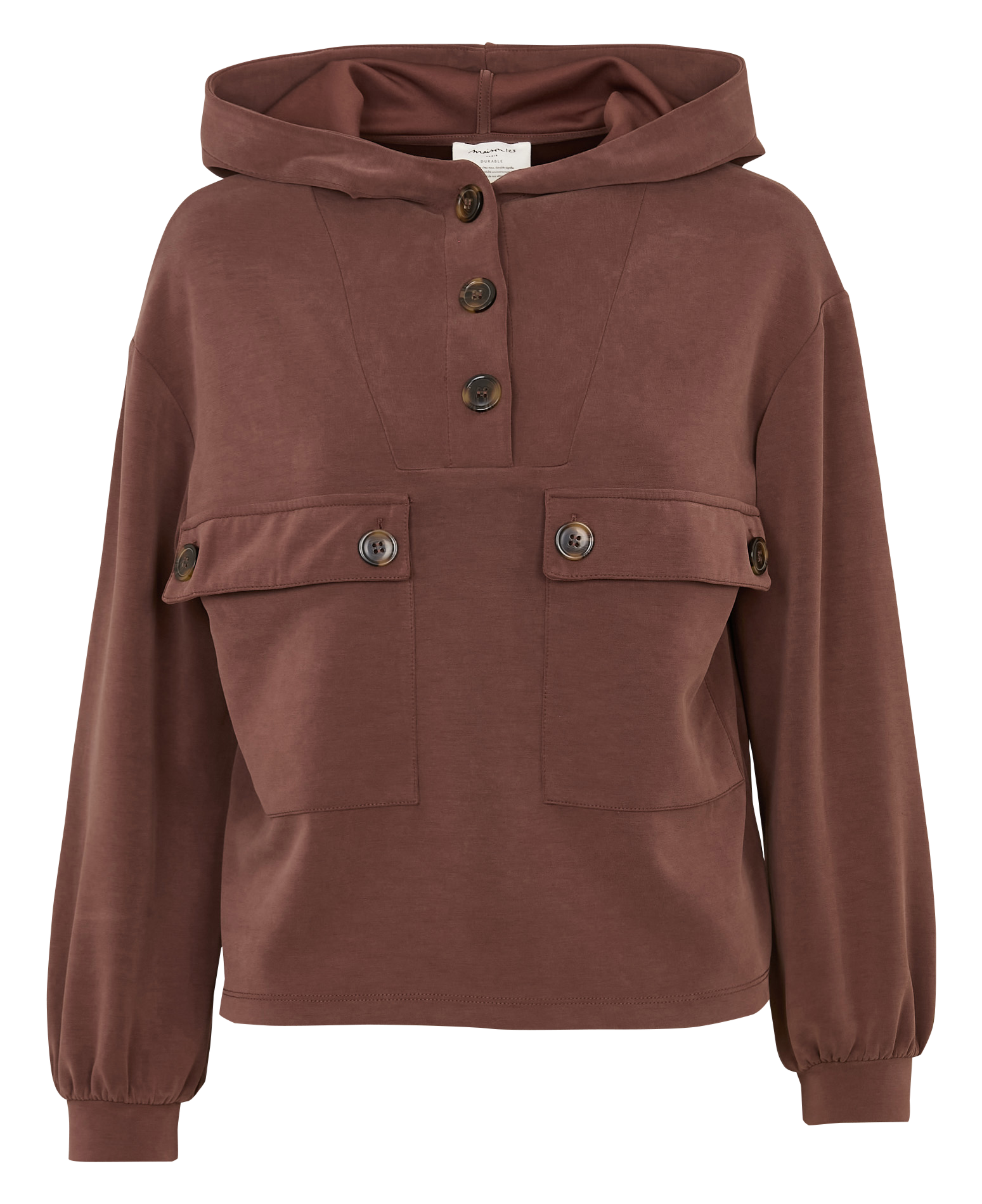 Sweat-shirt ample à capuche  MAISON 123 Marron