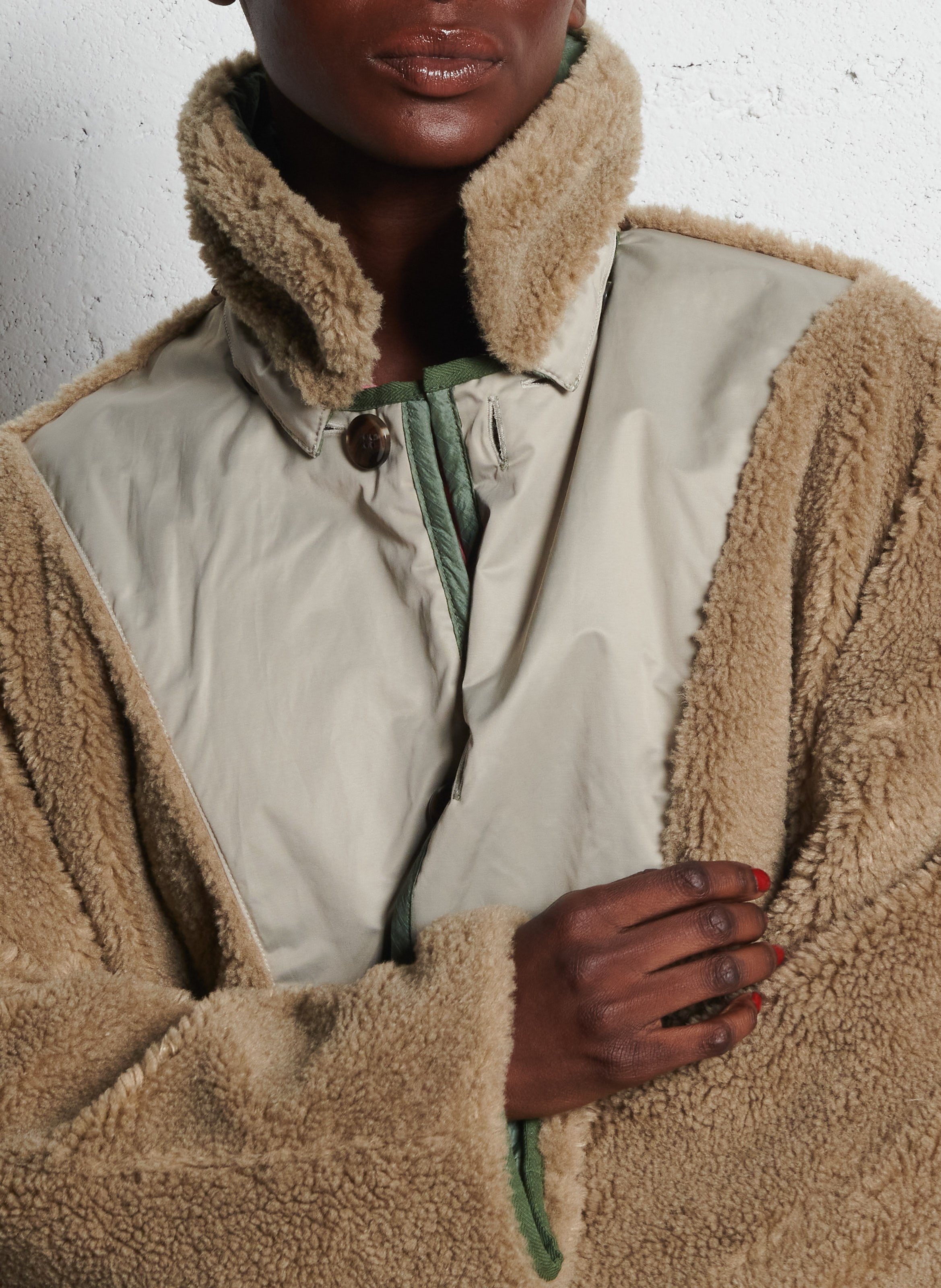 Oversized omkeerbare jas BELLEROSE Groen