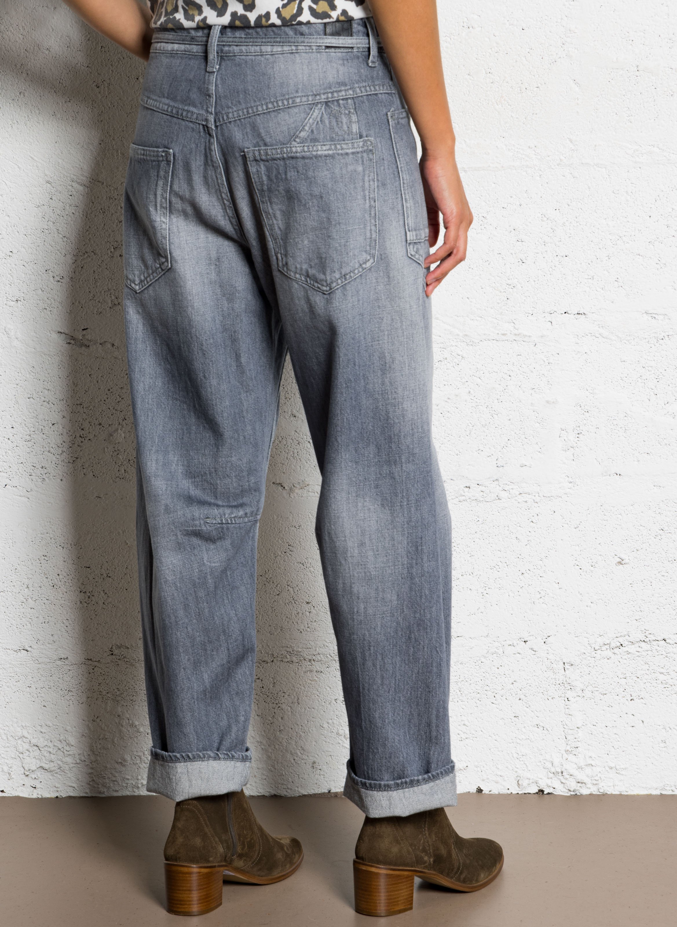 Jean ballon à poches plaquées LE TEMPS DES CERISES Gris