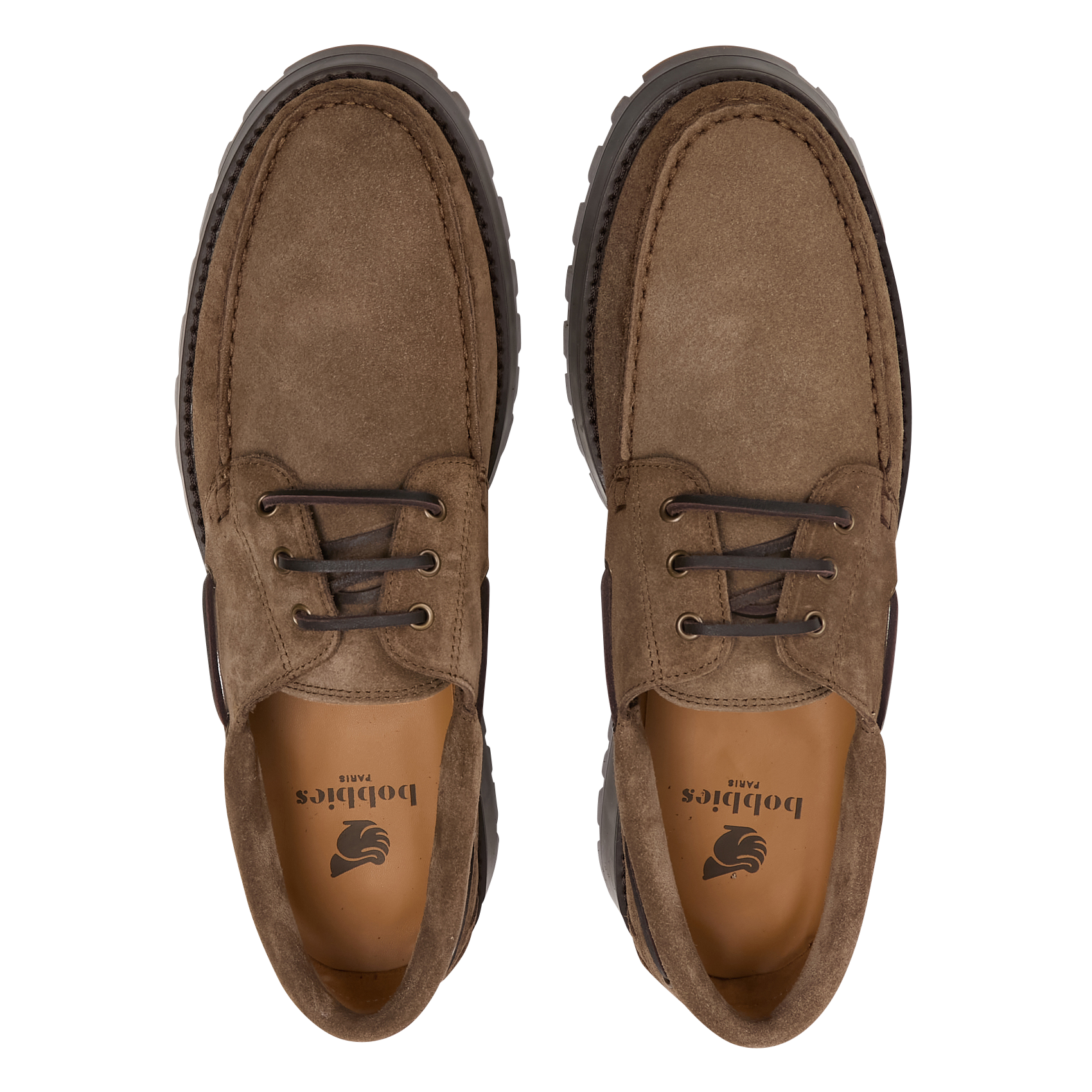 Mocassins à semelles crantées en cuir BOBBIES Marron