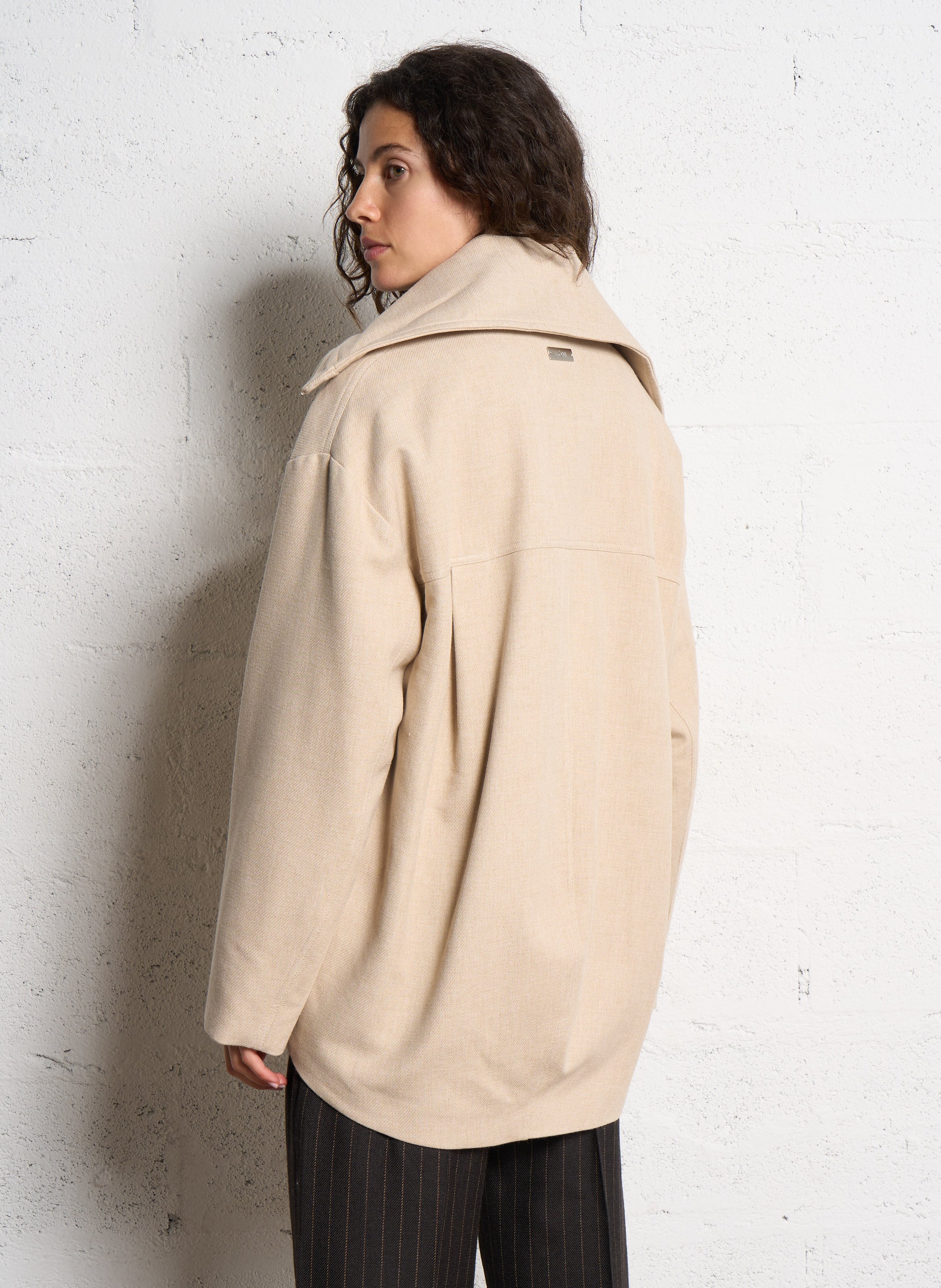 Veste oversize col montant MARGAUX LONNBERG Beige