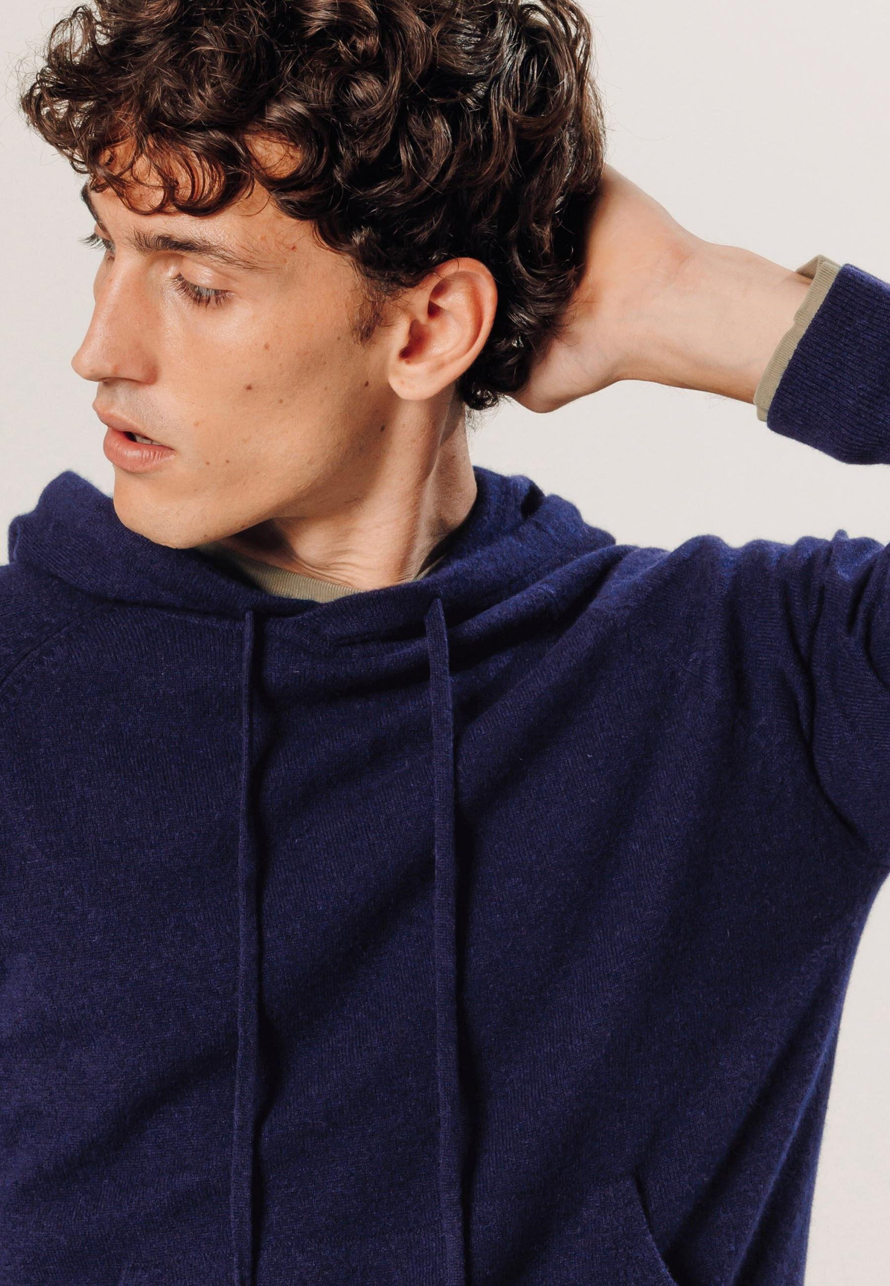 Cashmere hooded sweater RODIER Blue