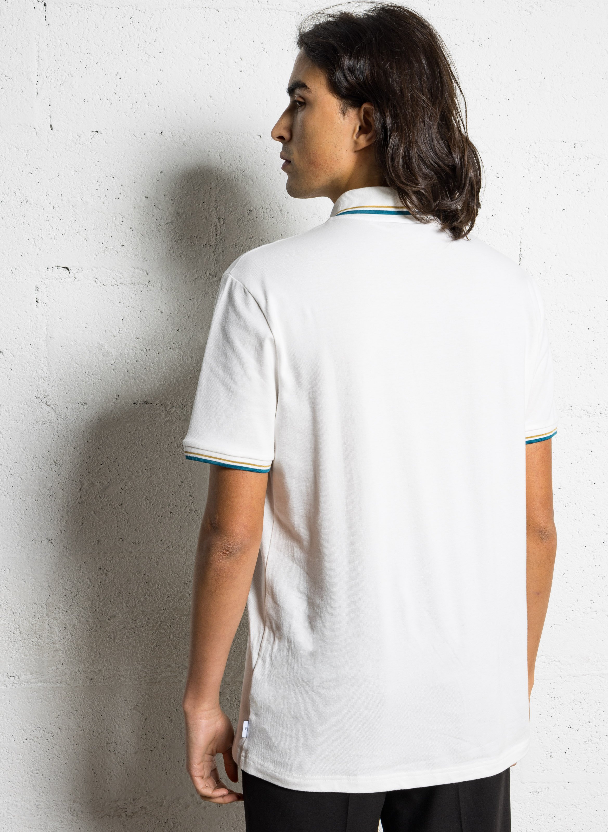 Straight organic cotton polo shirt PAUL SMITH White