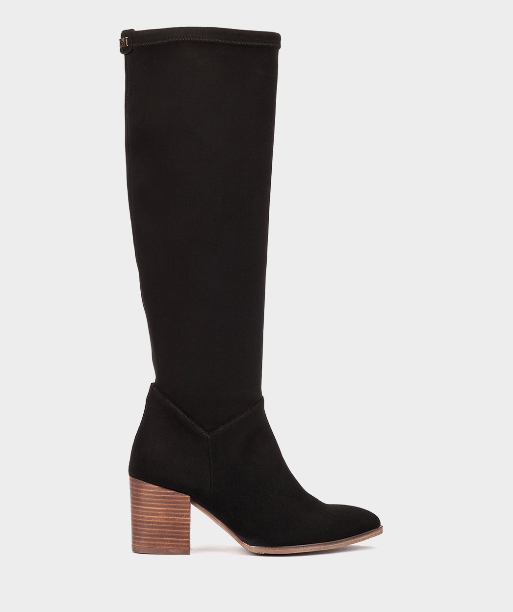 Black stretch fabric over-the-knee boots in faux suede PEDRO MIRALLES Black