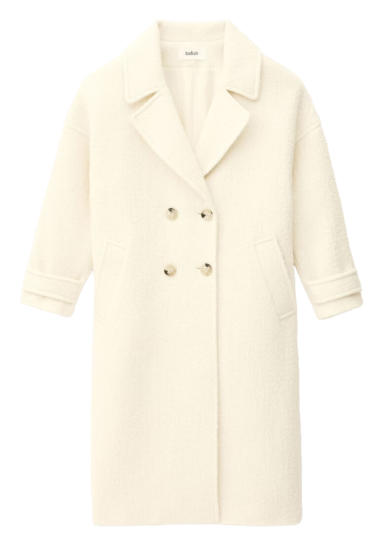 Lange oversized jas van wolmix BA&SH Beige