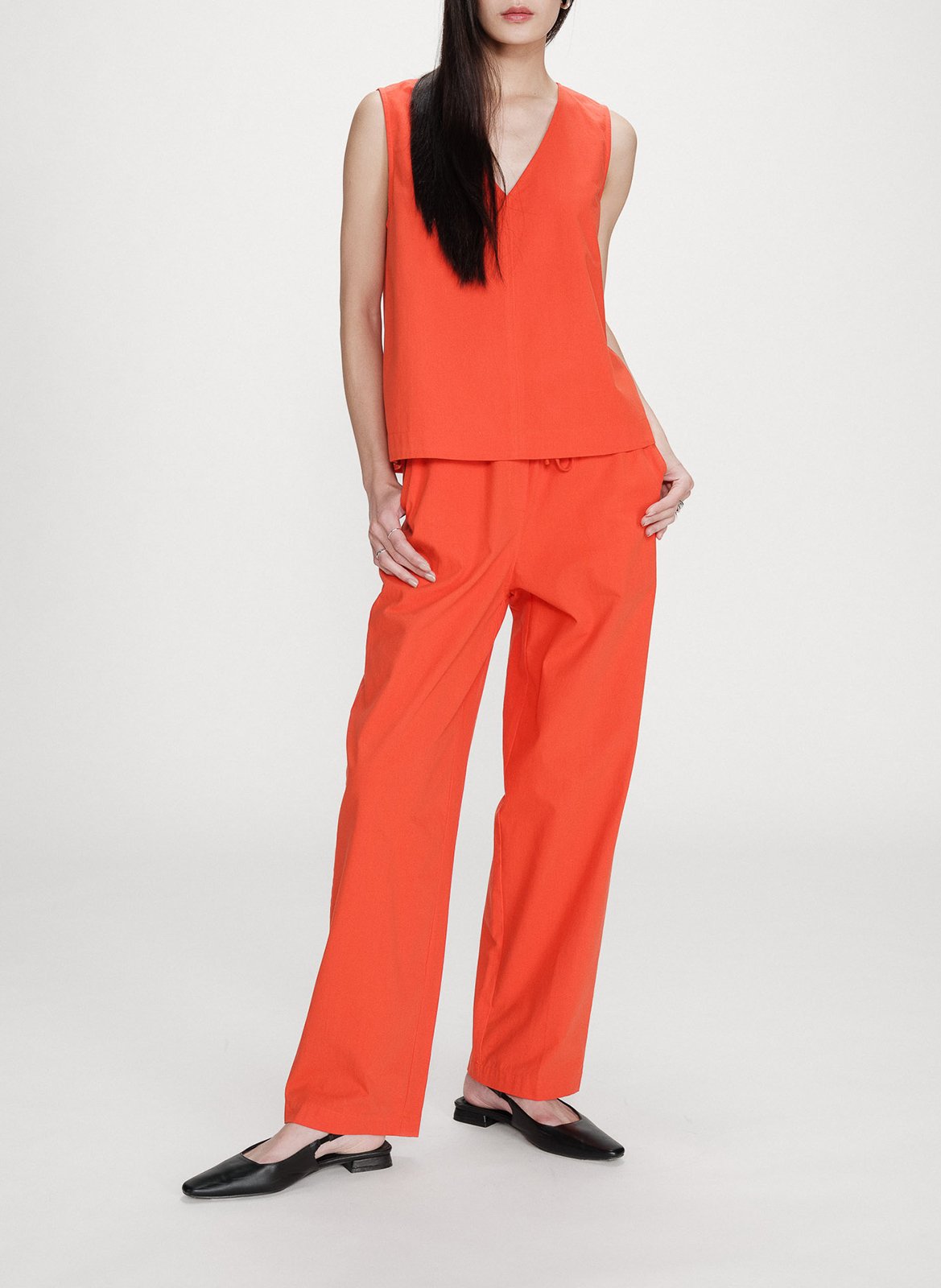 Top col v  GRACE ET MILA Rouge