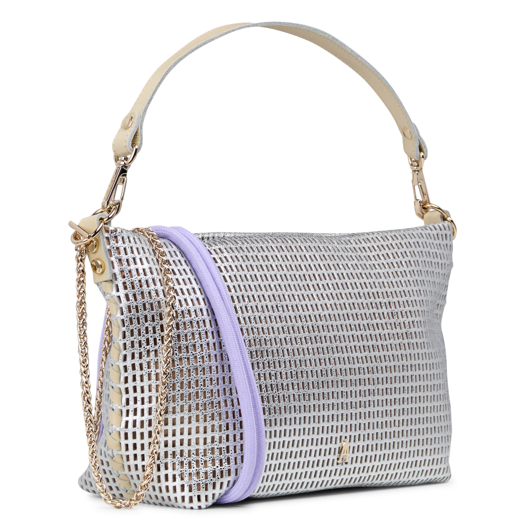 Sac porté épaule en cuir  CRAIE STUDIO Argent