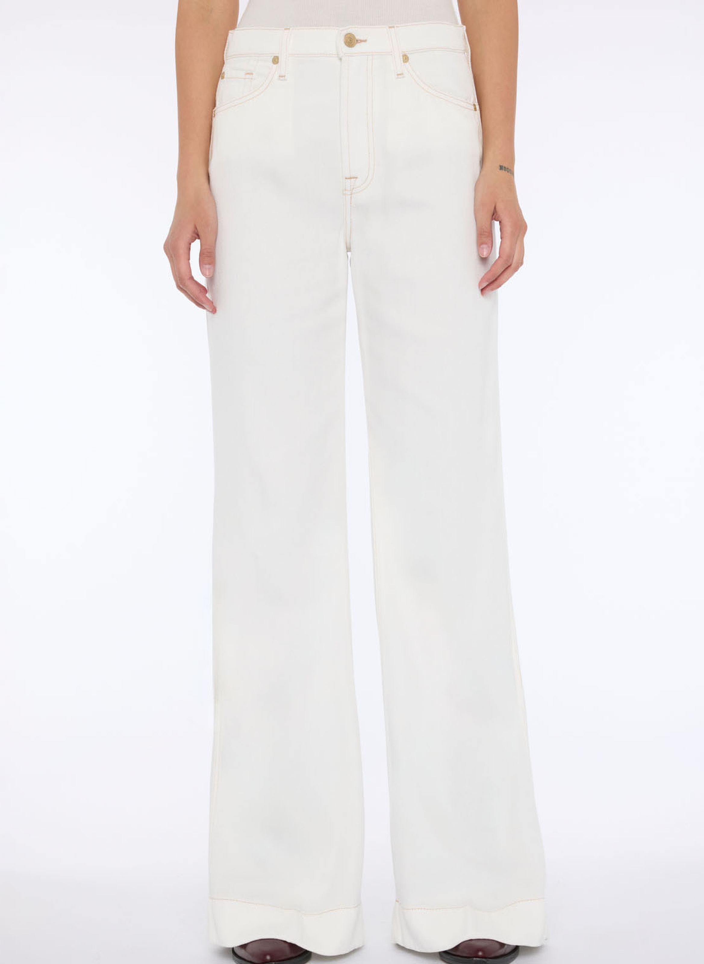 Straight cotton-blend pants 7 FOR ALL MANKIND White