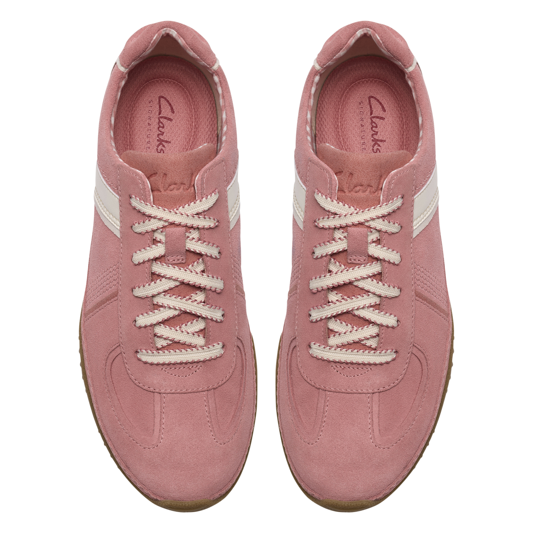 Baskets basses en cuir CLARKS Rose