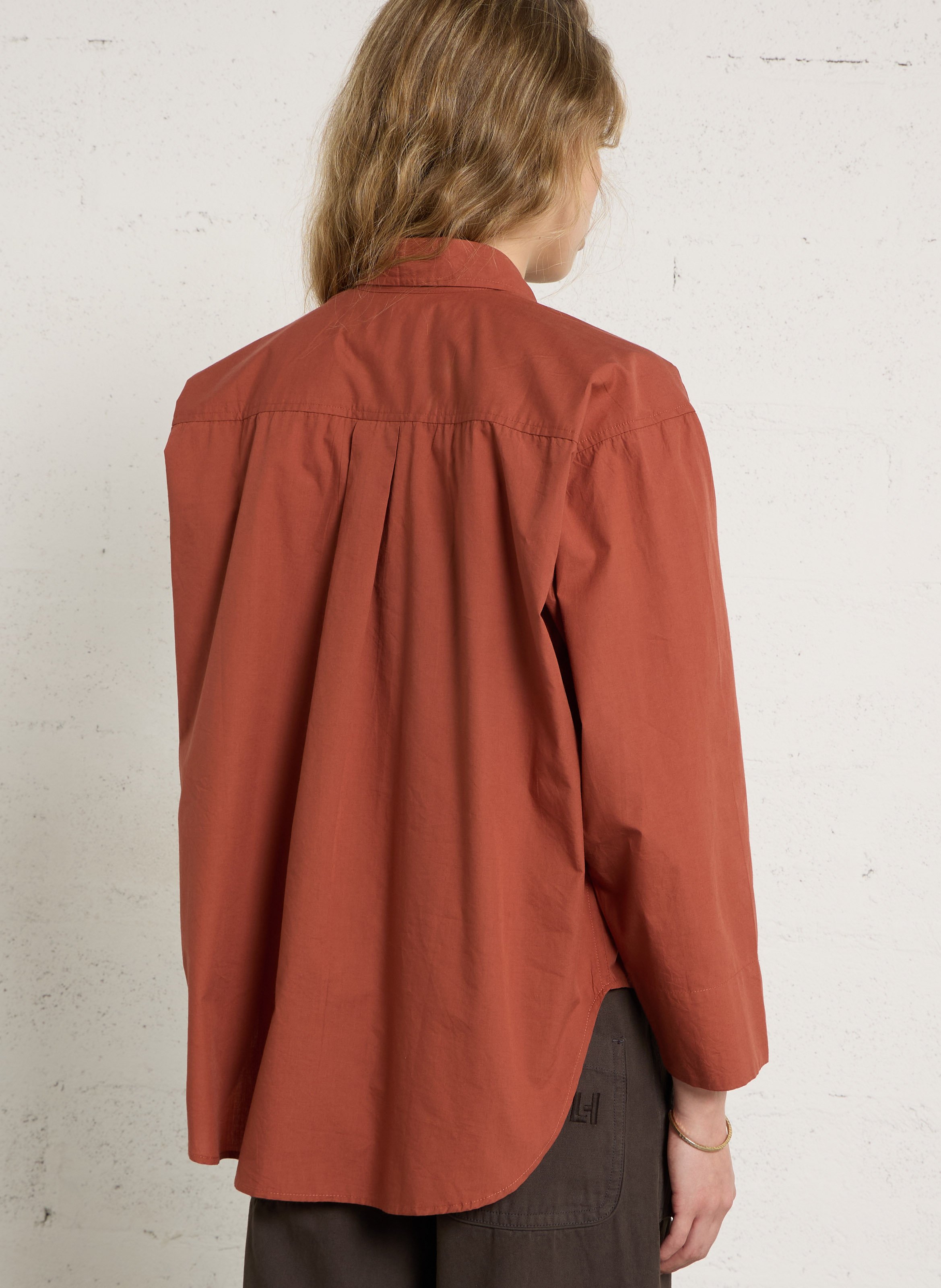 Hemd mit Hemdkragen aus Baumwolle LEON & HARPER Braun