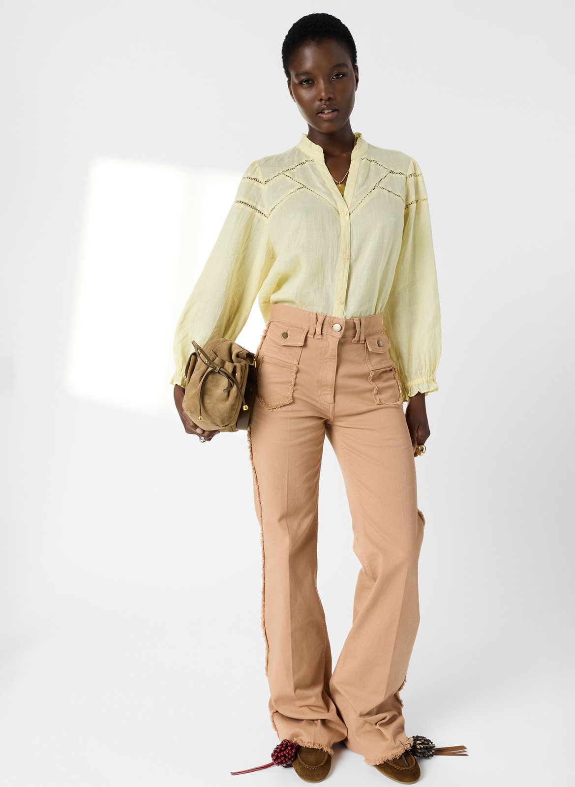 Chemise col V GERARD DAREL Jaune