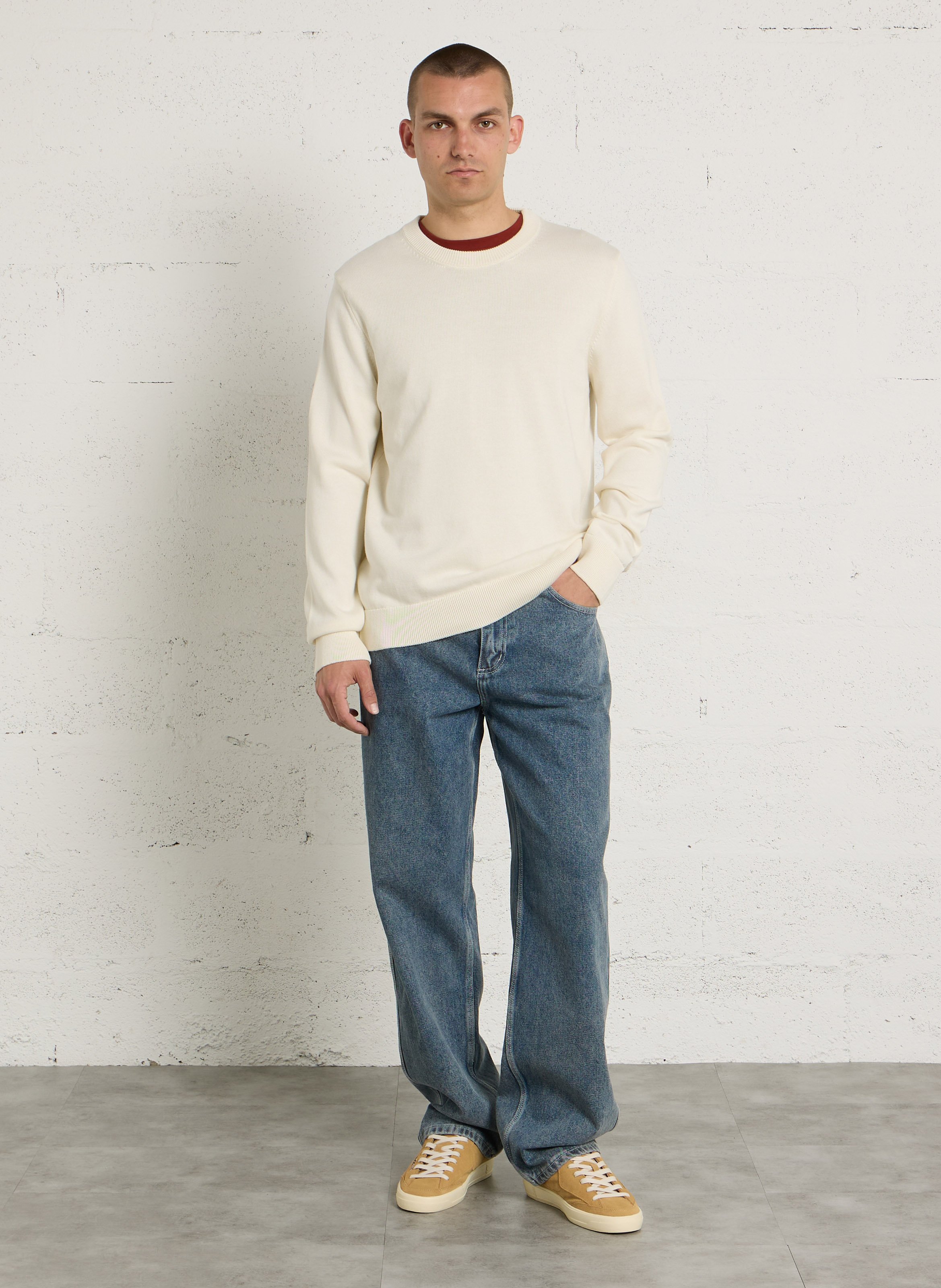 Oversized cotton sweater AU PRINTEMPS PARIS Beige