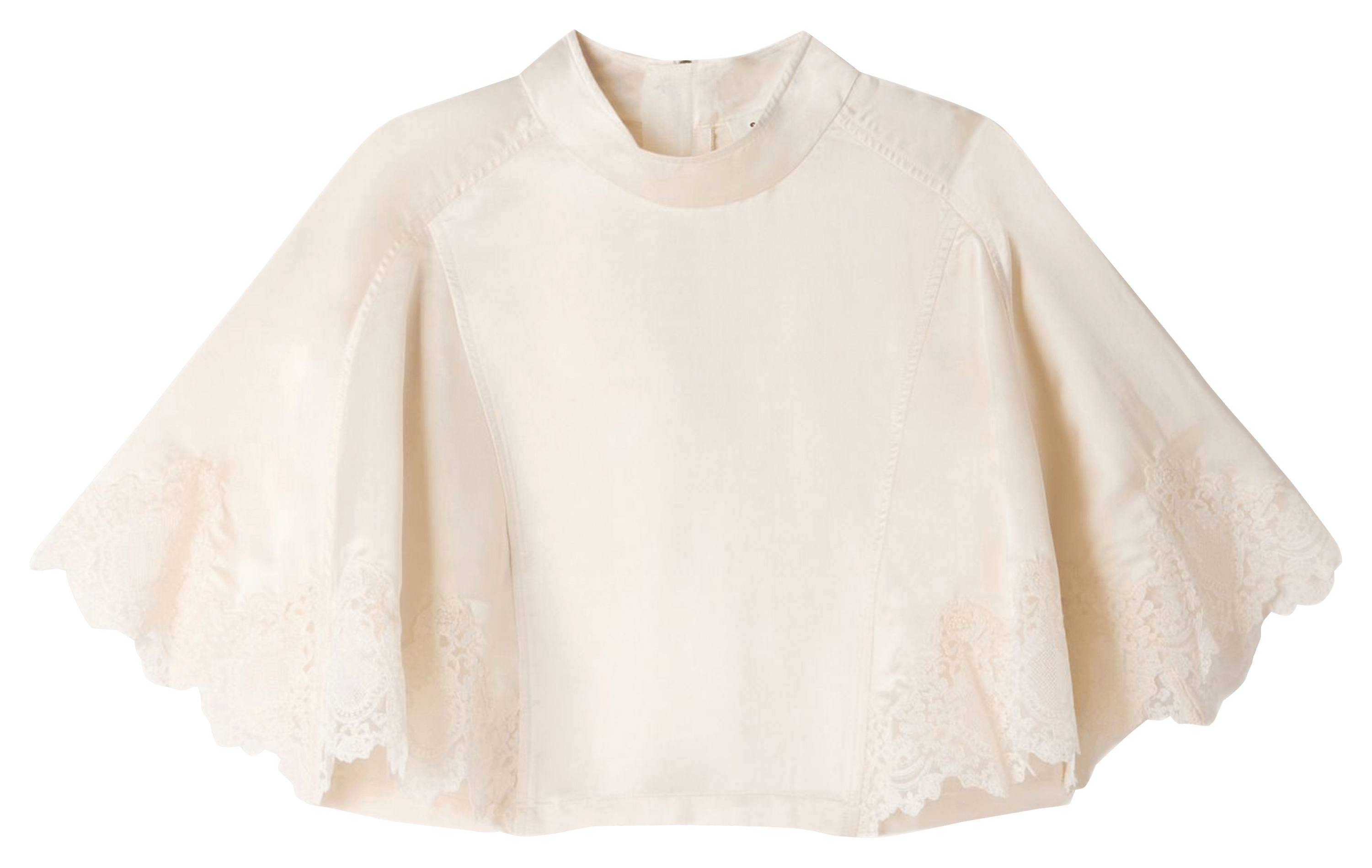 Hoge hals top SANDRO Beige