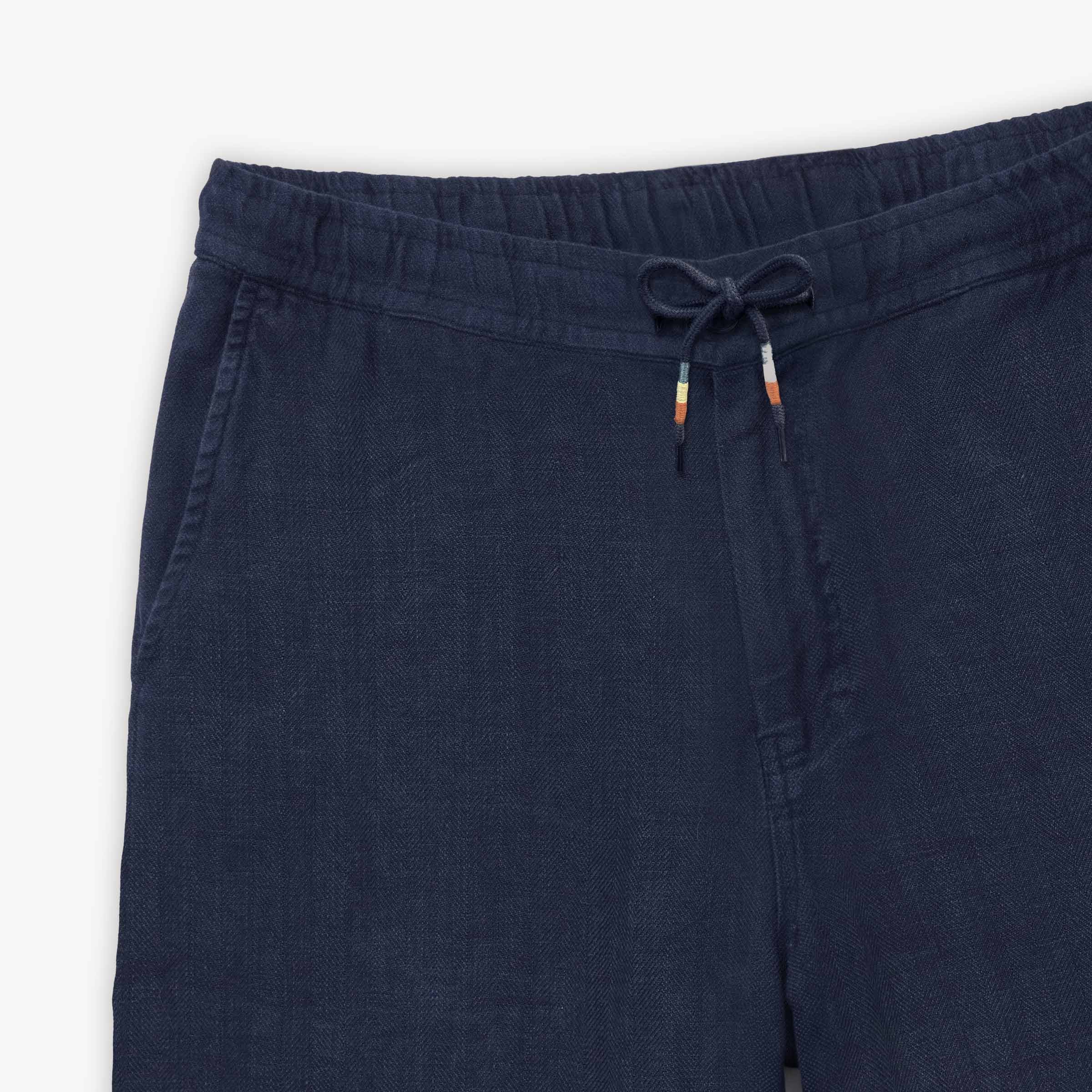 Chevron linen Bermuda shorts SERGE BLANCO Blue