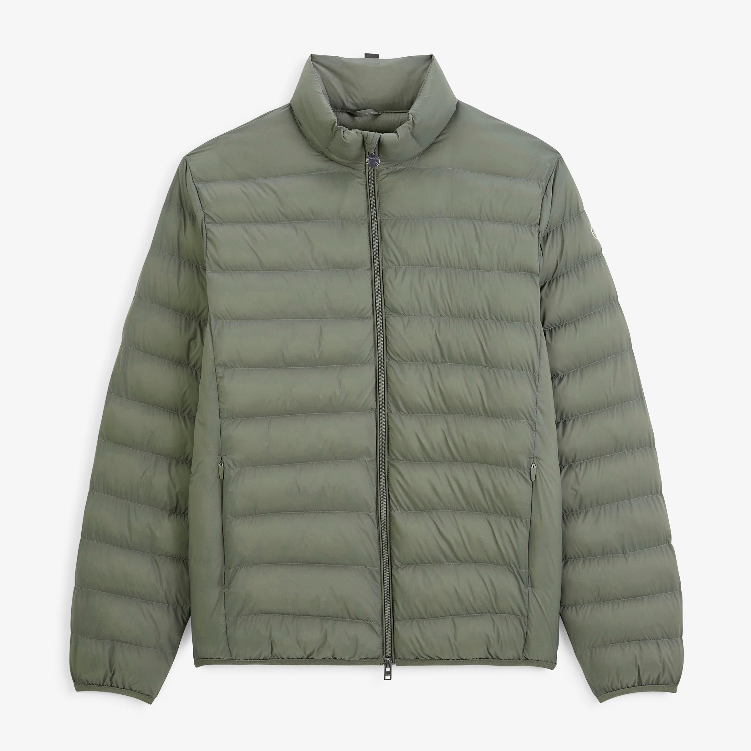Light military green long-sleeve puffer jacket SERGE BLANCO Grey