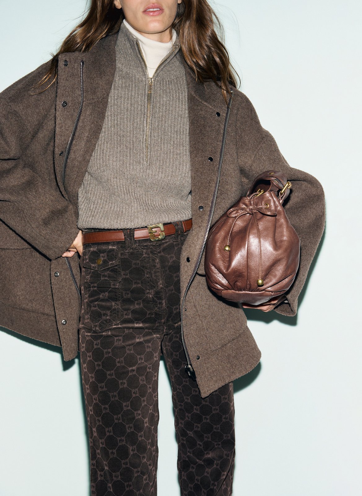 Oversize-Wollmantel GERARD DAREL Braun