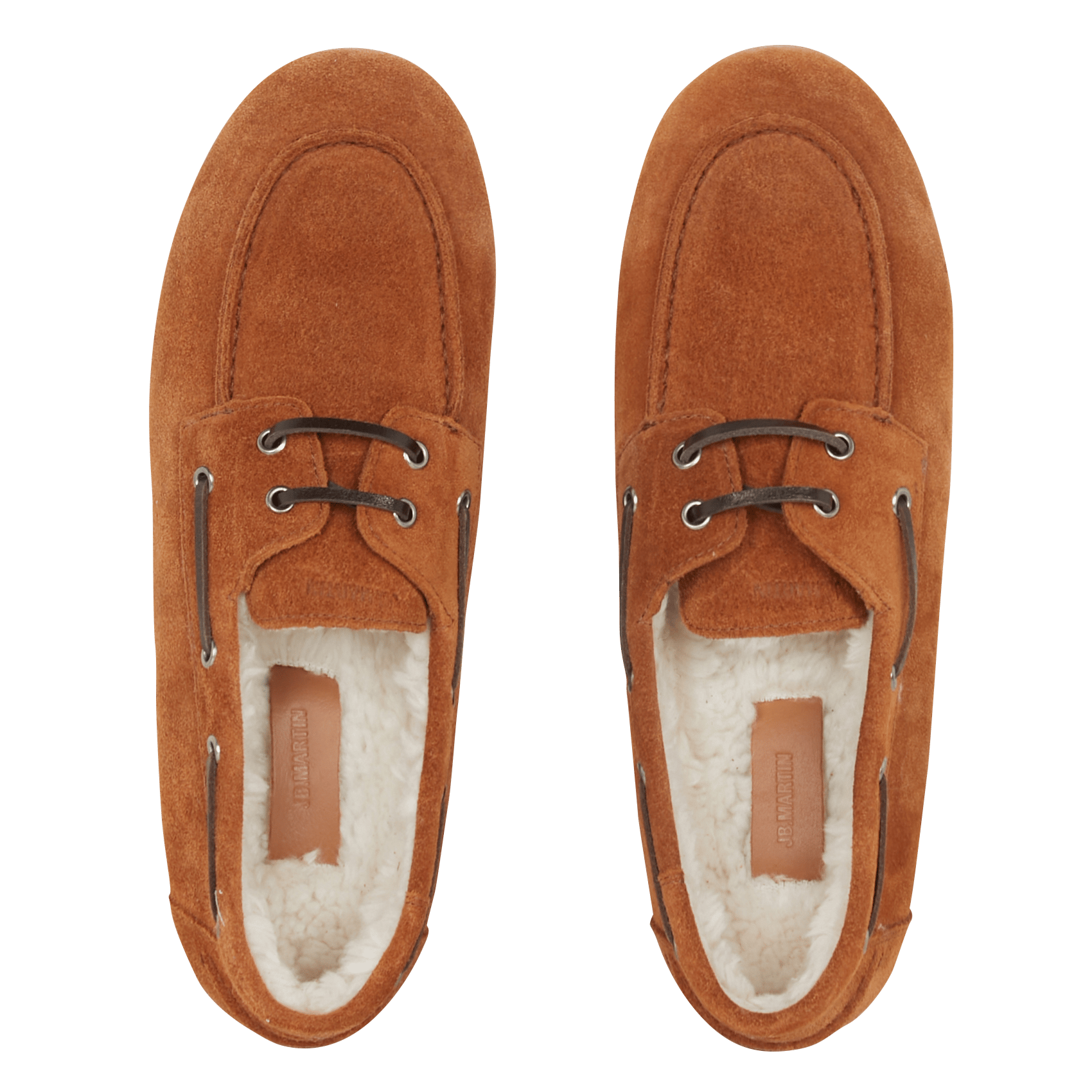 Chaussures bateau en cuir JB MARTIN Beige