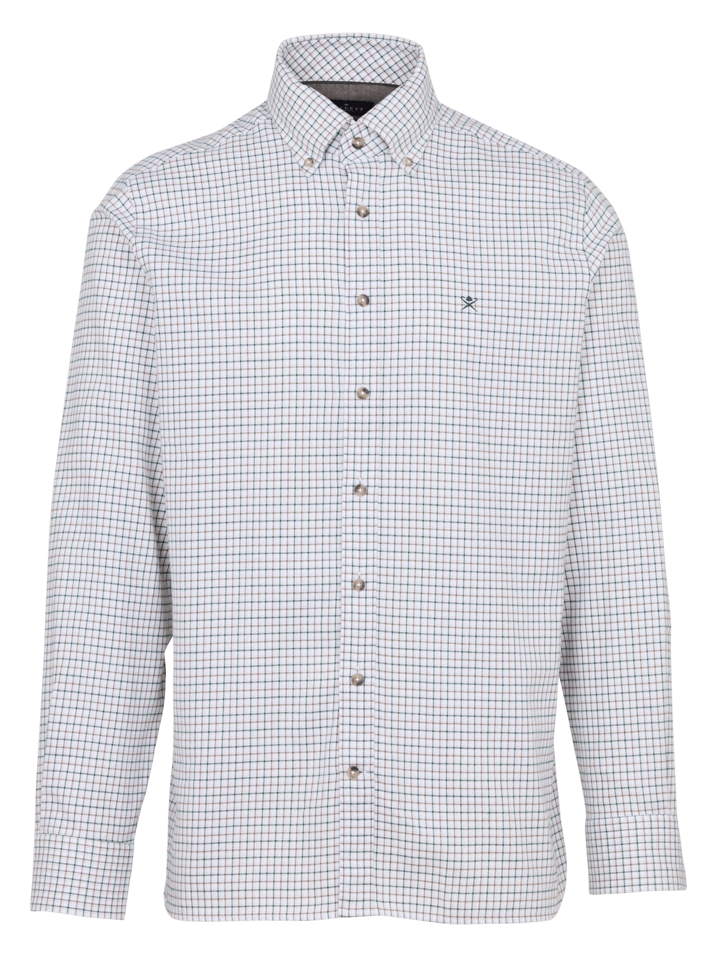 Cotton shirt with classic collar HACKETT Green