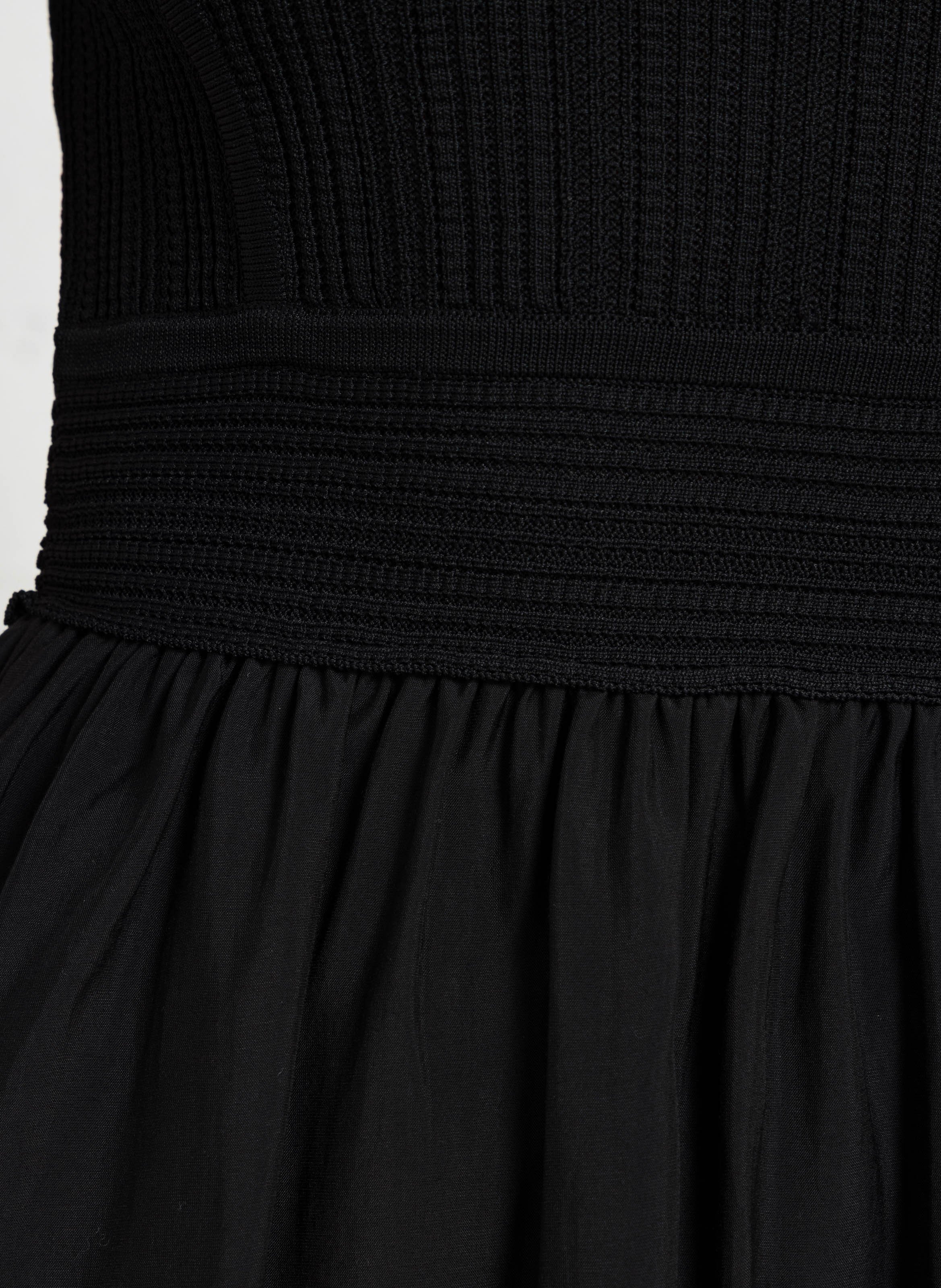 Robe longue bi-matière ample IKKS Noir
