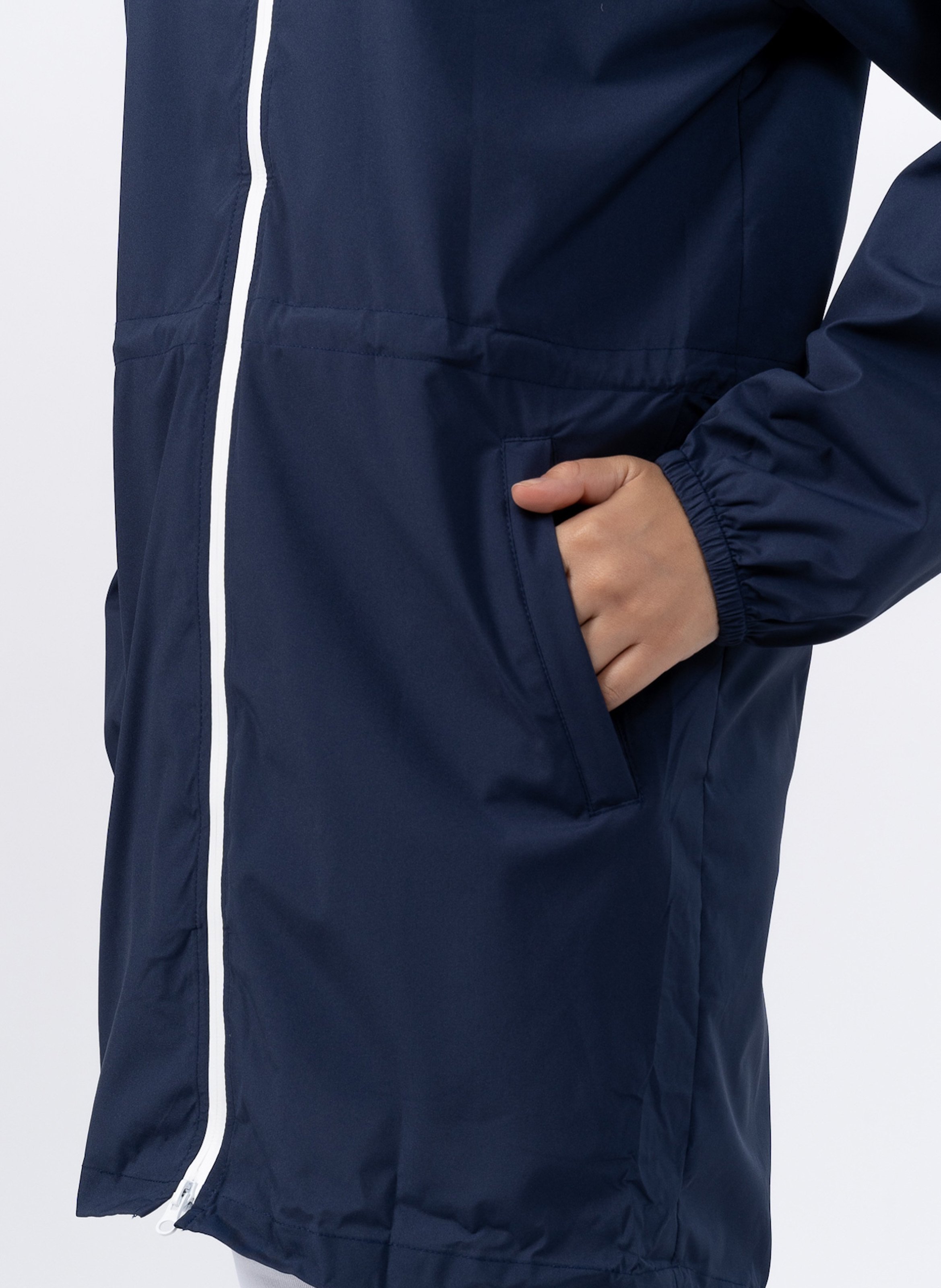 Imperméable long à capuche convertible  FLOTTE Bleu