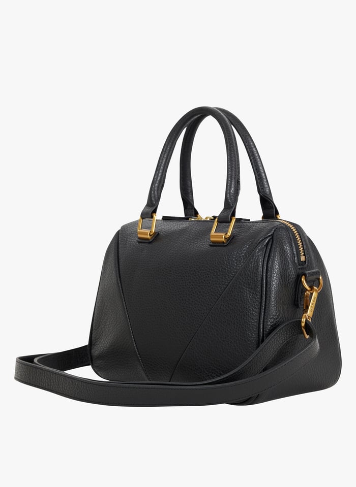 Black Leather bowling bag