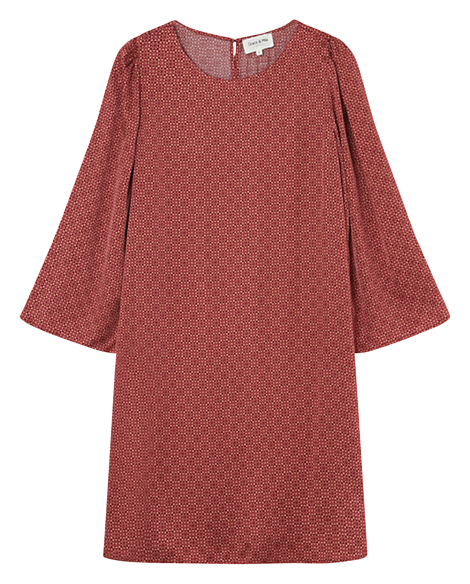 Printed round-neck dress GRACE ET MILA