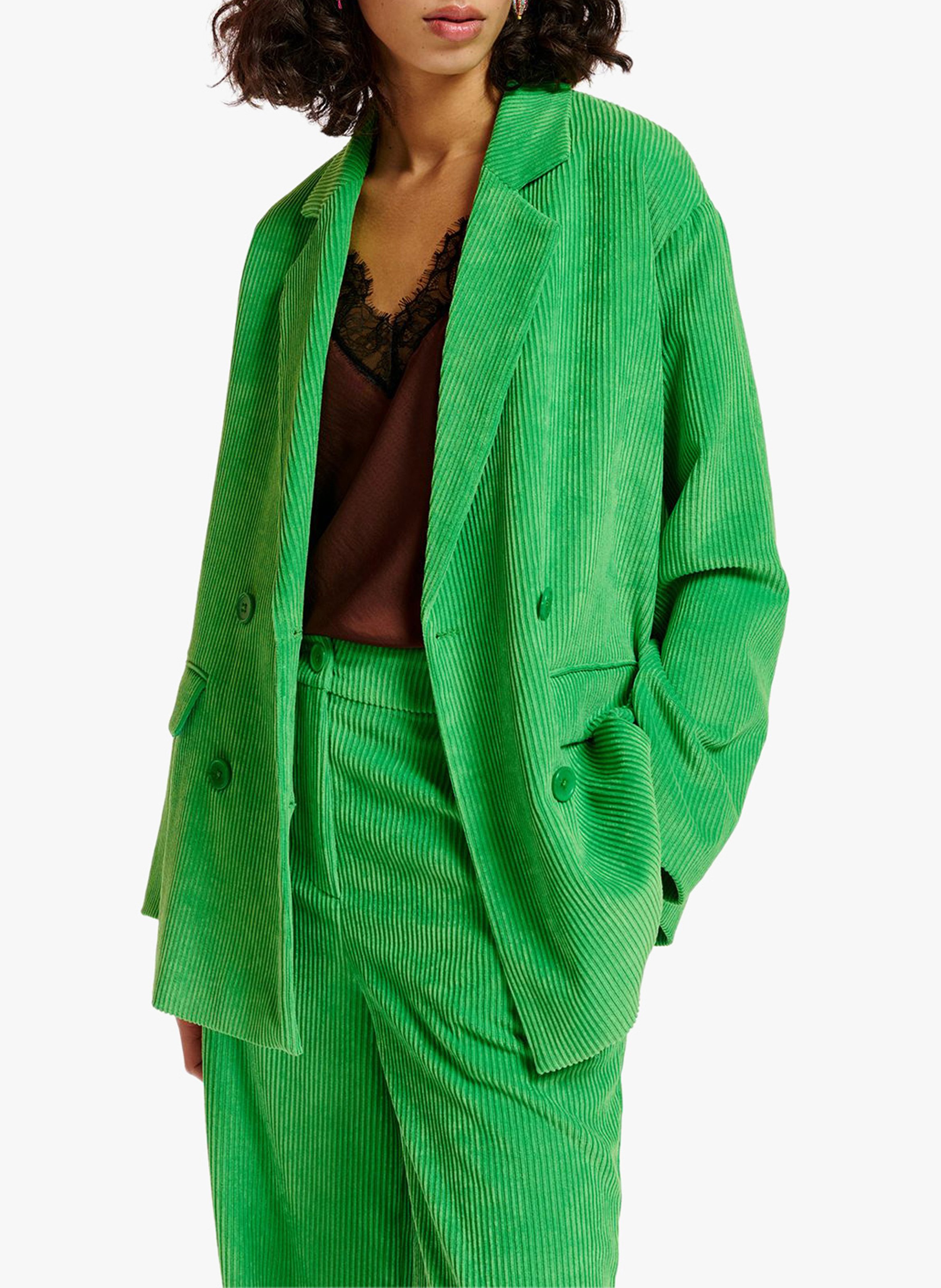 Blazer velours best sale vert femme