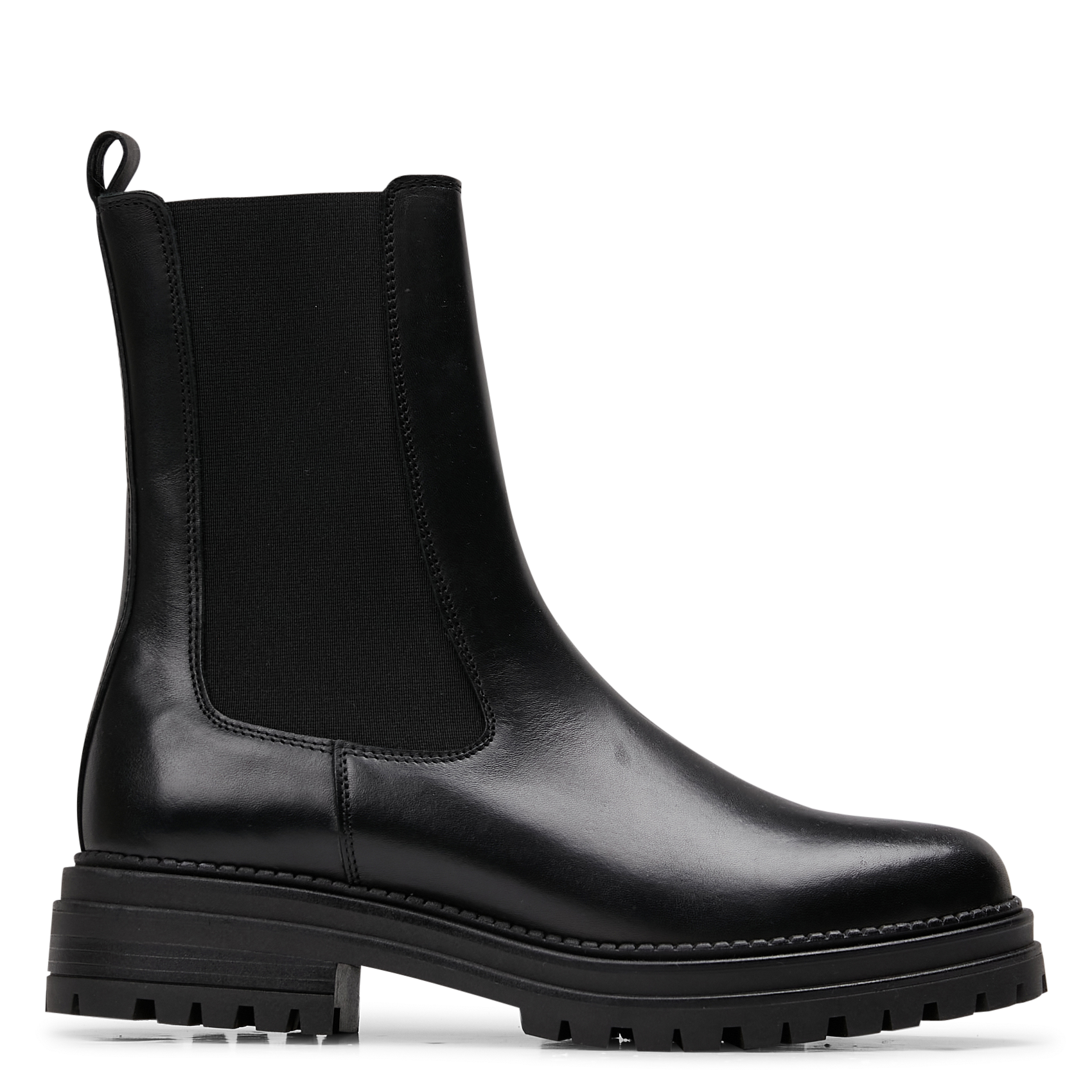 Smooth leather mid-calf boots COSMOPARIS Black