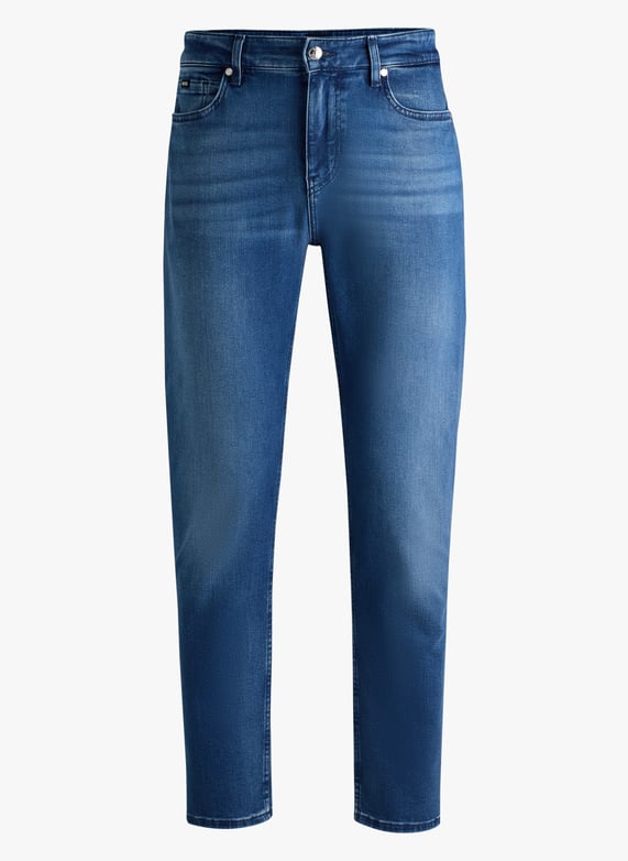 Jean regular-fit en coton mélangé | Bleu by BOSS Jean regular-fit en coton mélangé Bleu