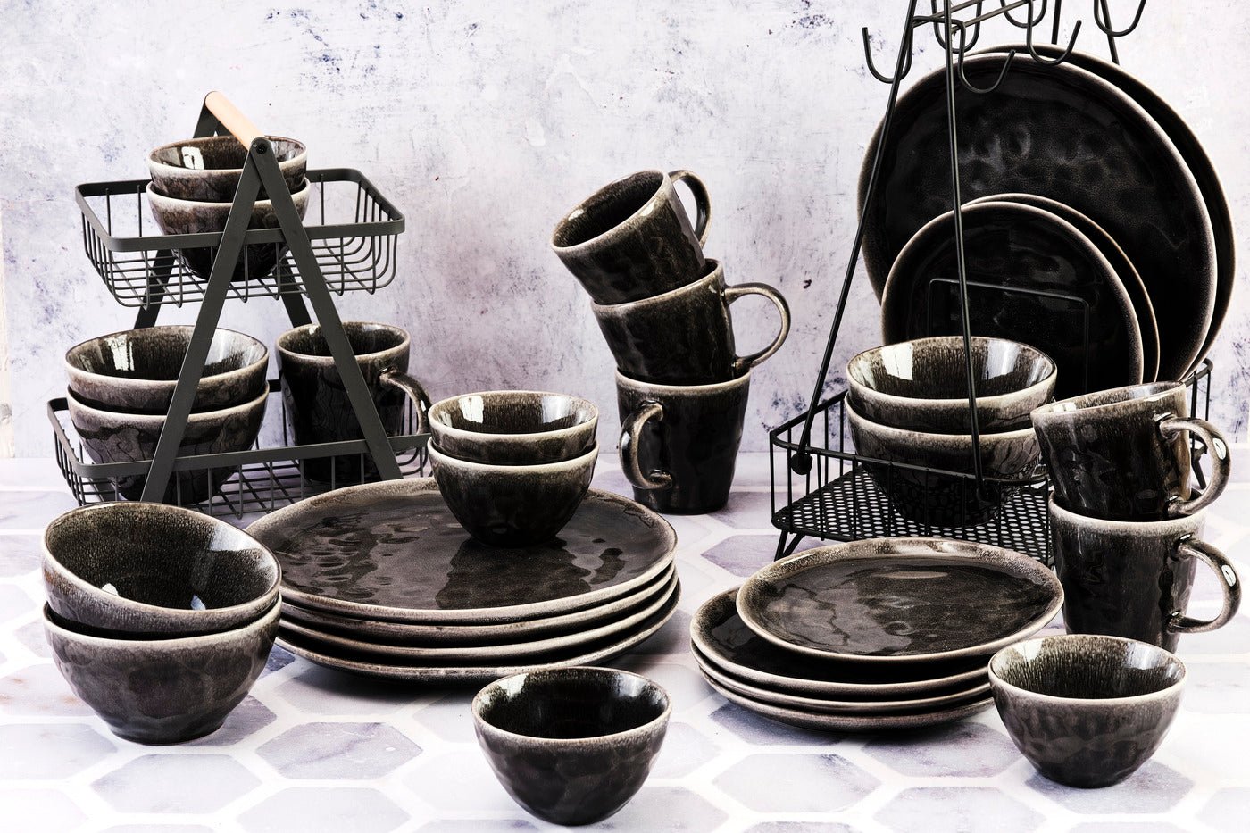 Complete moon service - 30 pieces - ink BJORN Black