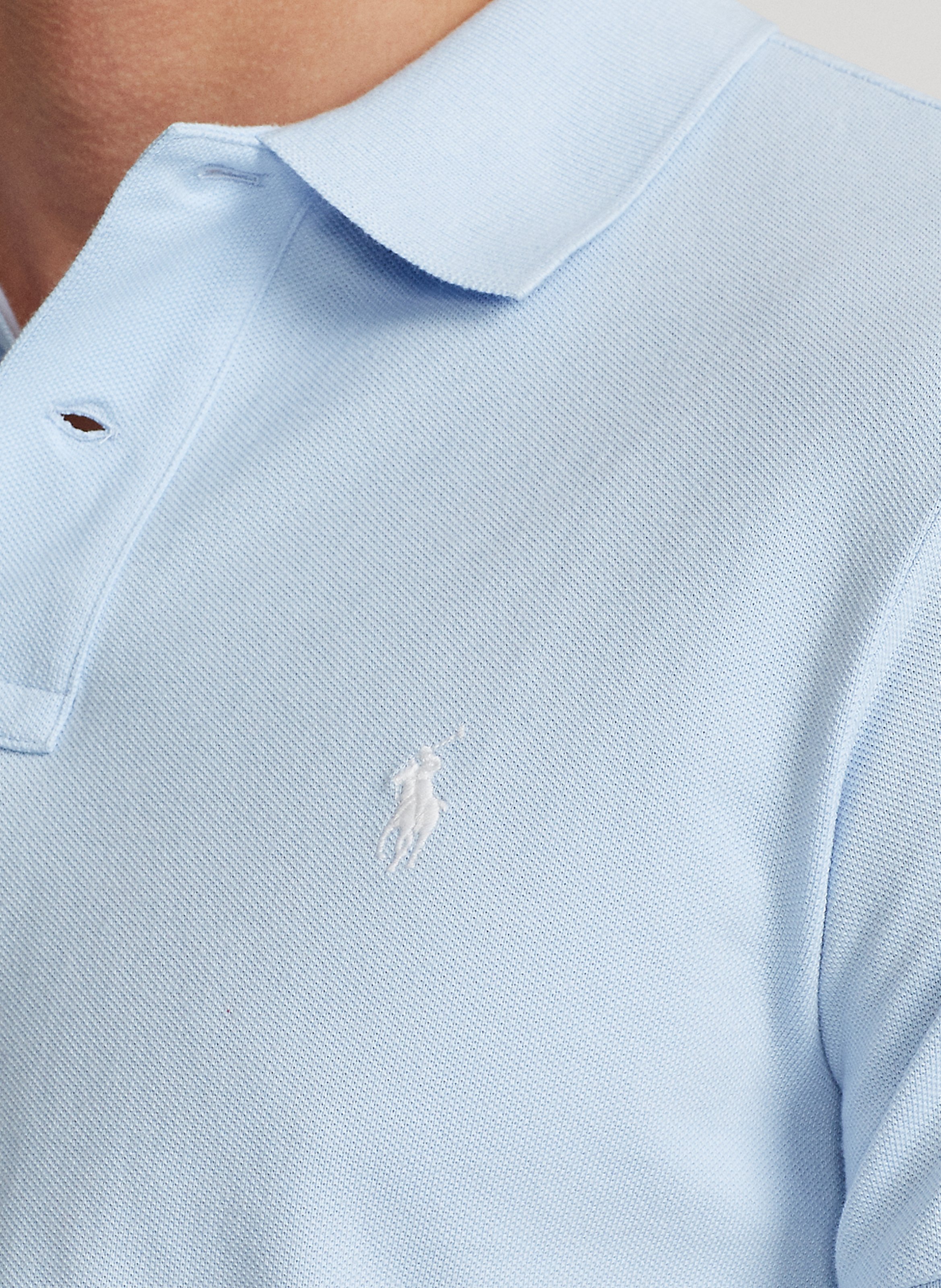 Slim-fit cotton piqué polo shirt POLO RALPH LAUREN Blue
