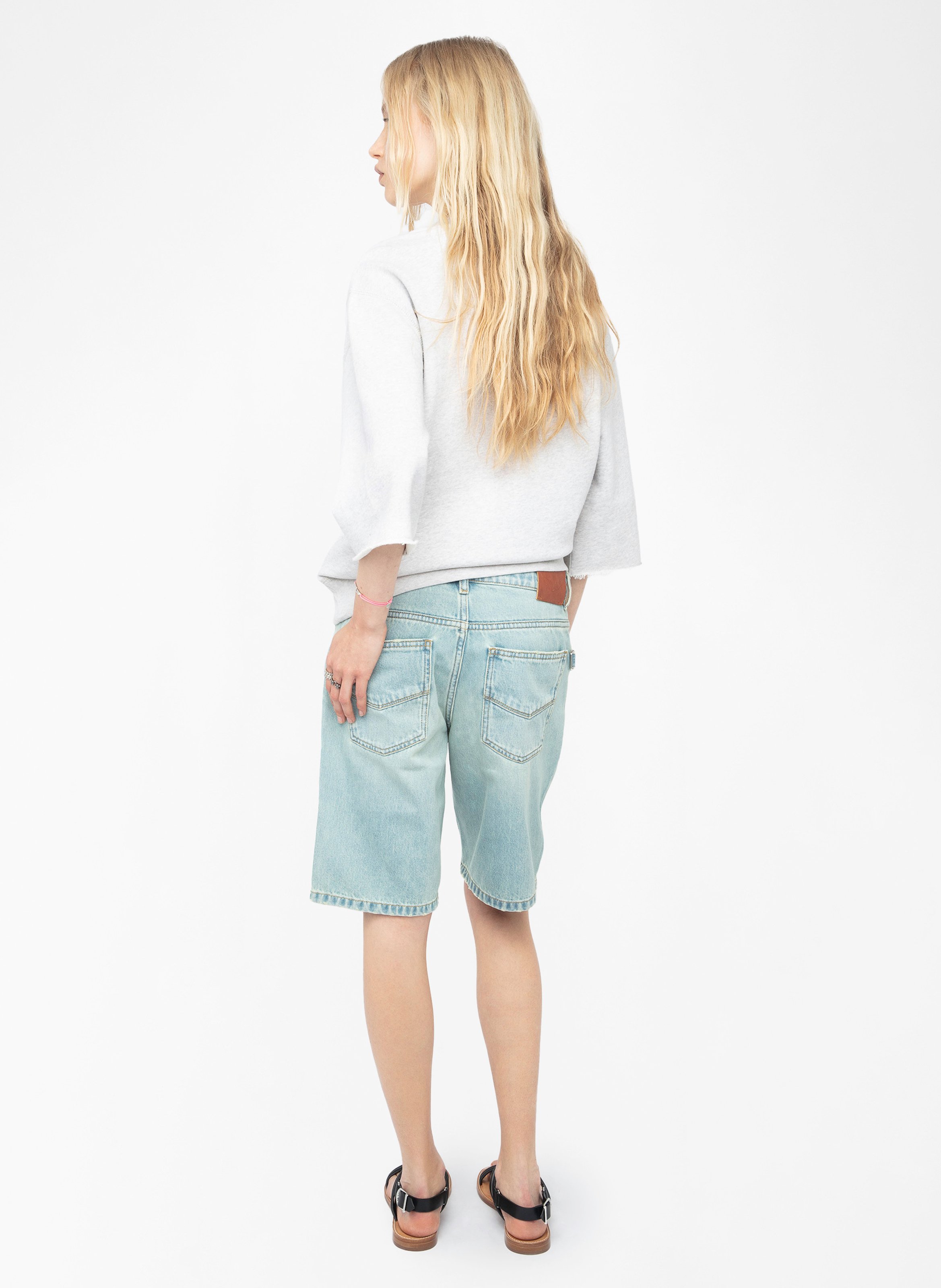 Sweat col rond en coton ZADIG&VOLTAIRE Gris