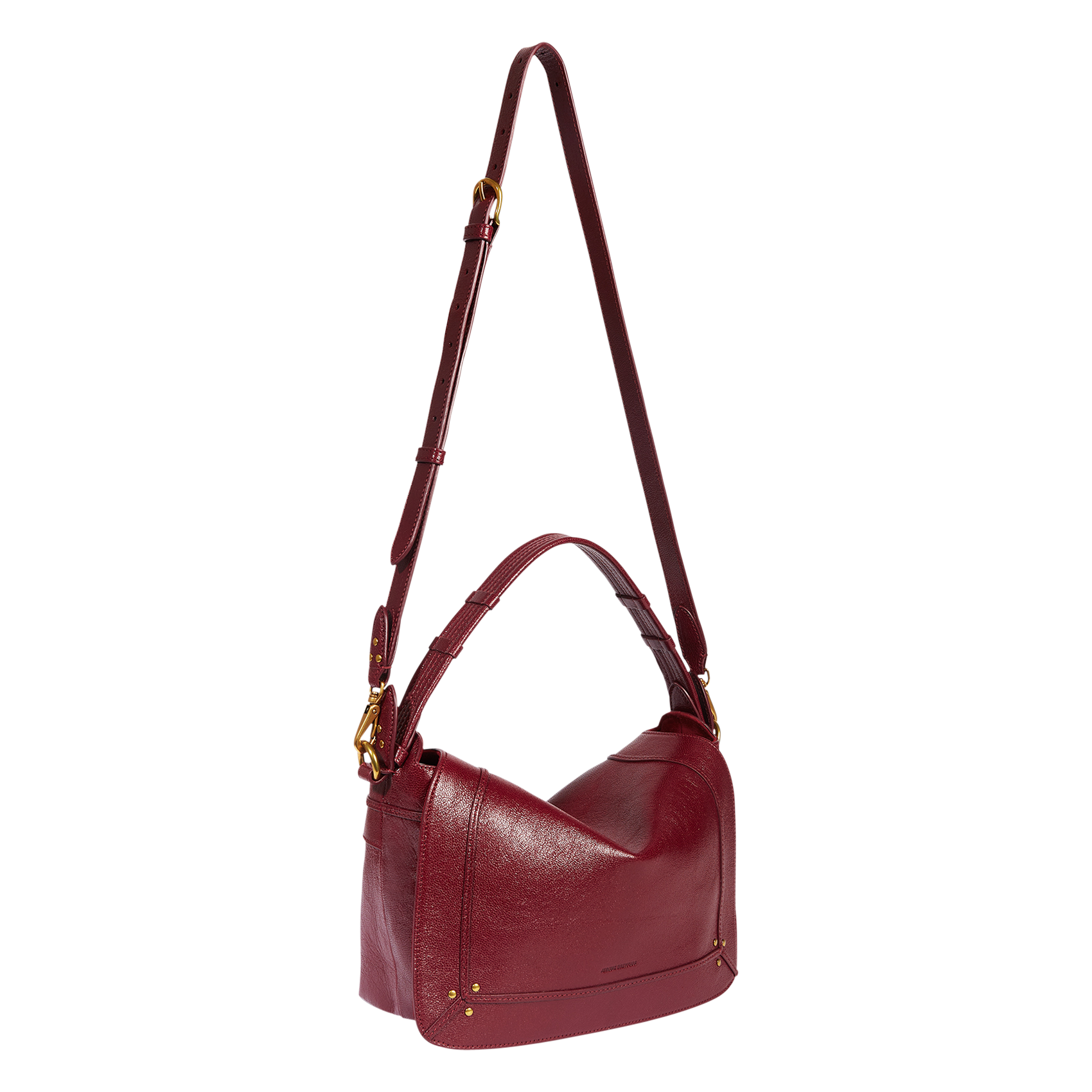 Leather flap shoulder bag JEROME DREYFUSS Red