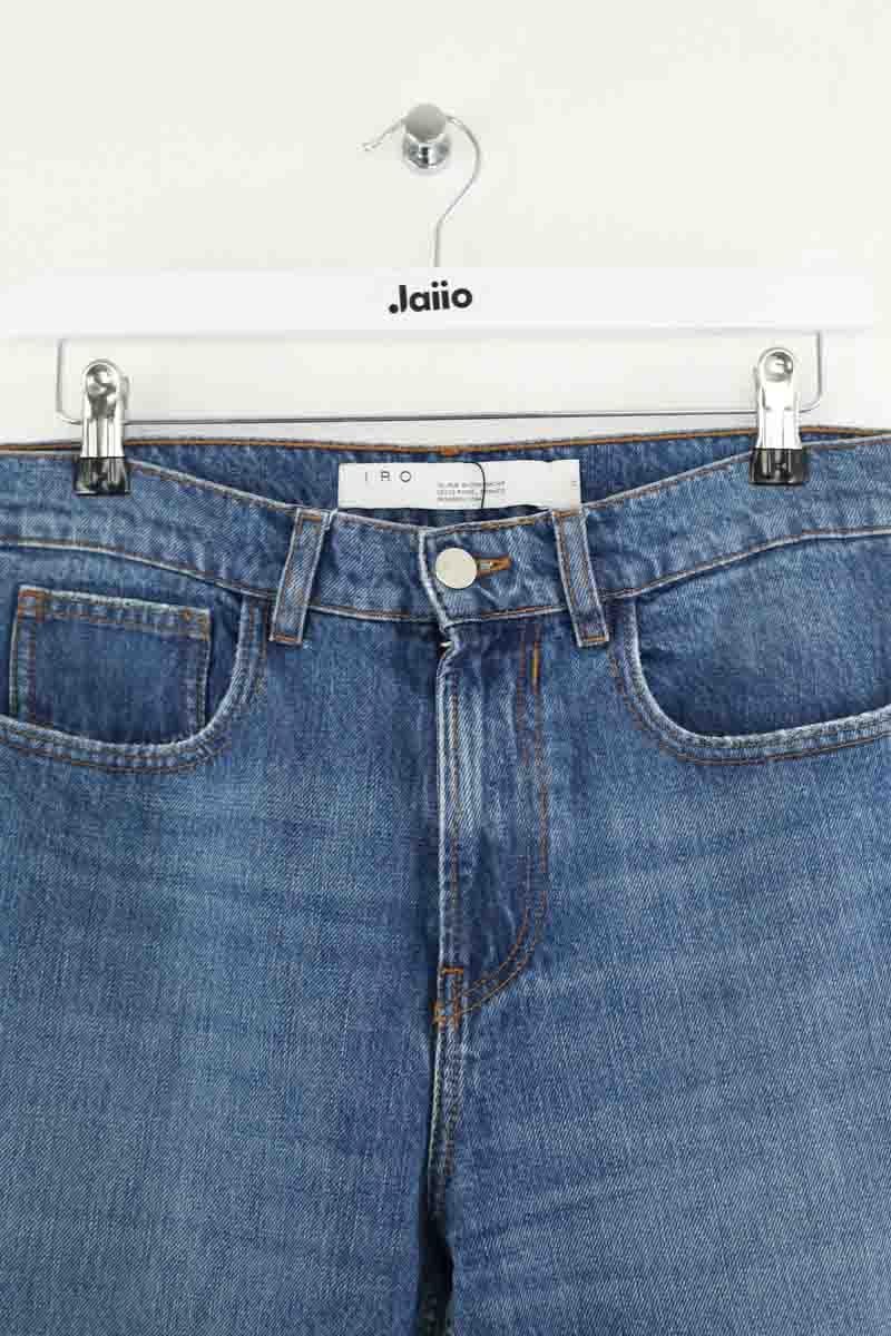 Cotton straight jeans IRO - Seconde Main Blue