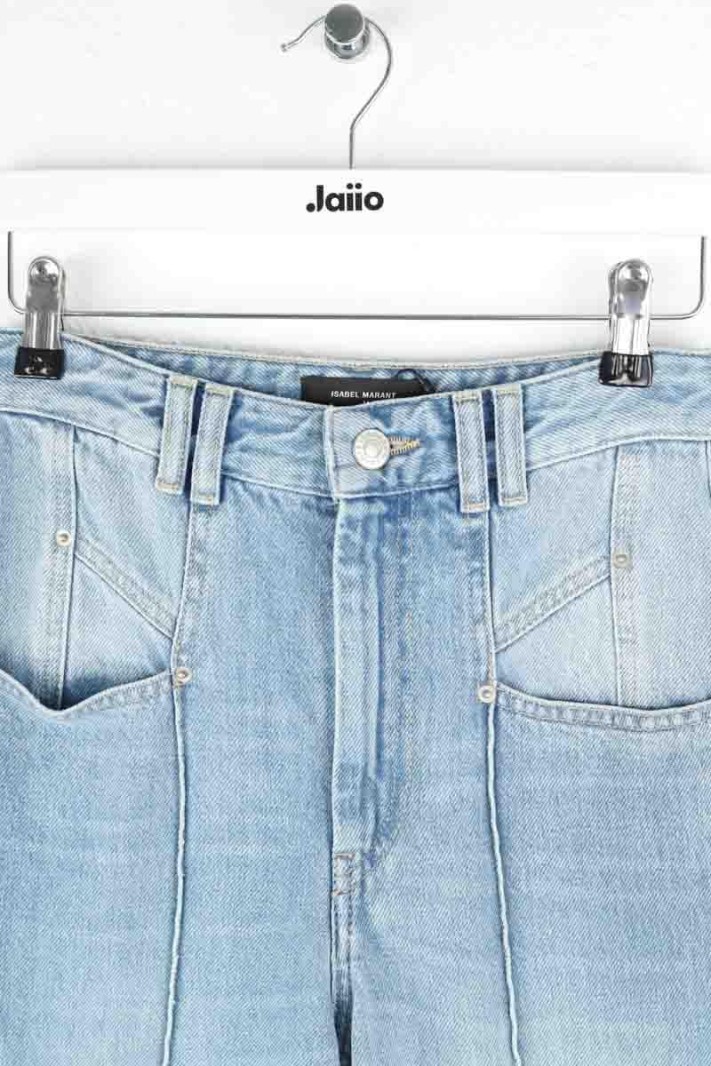 Cotton straight jeans ISABEL MARANT - Seconde Main Blue