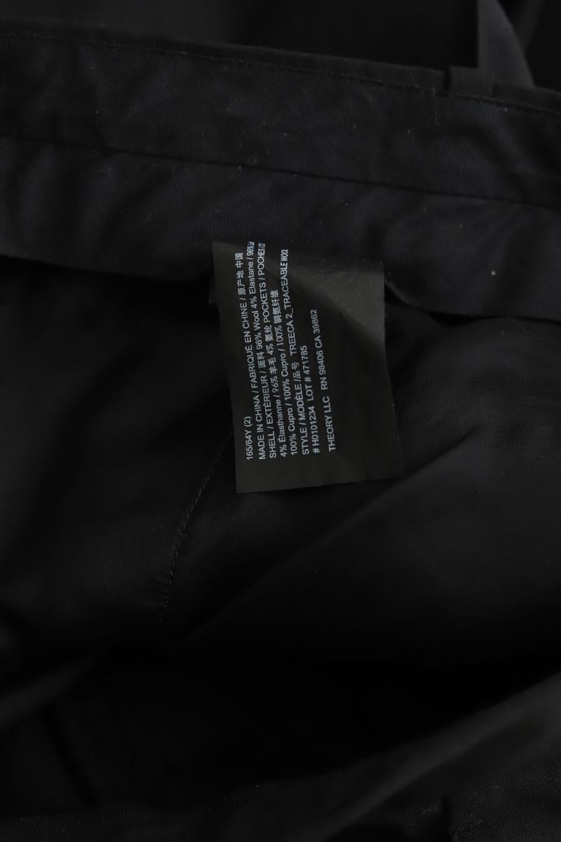 Bandol straight woollen trousers THEORY - Seconde Main Black