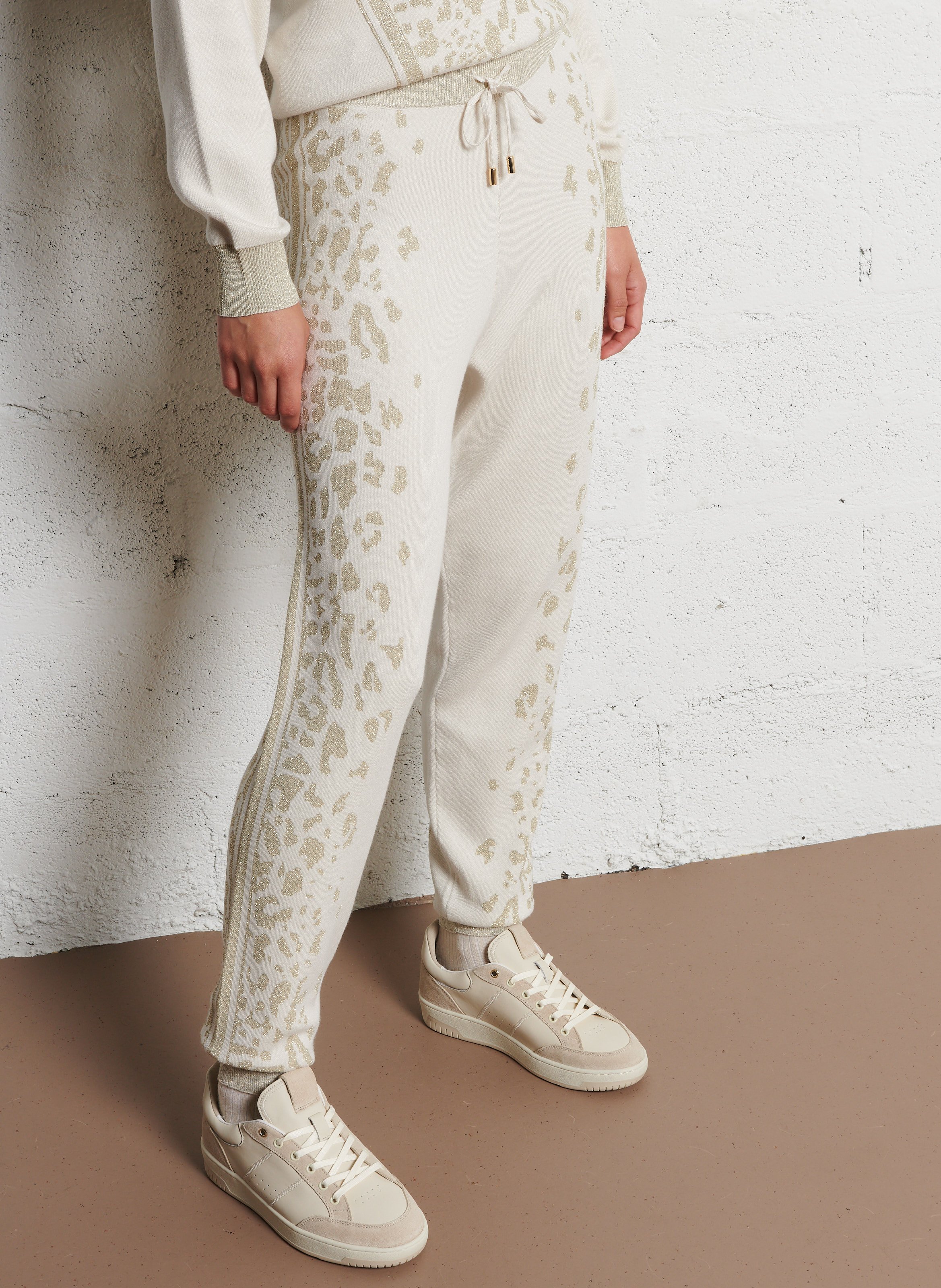 Jogginghose mit Jacquardmuster LIU JO Beige