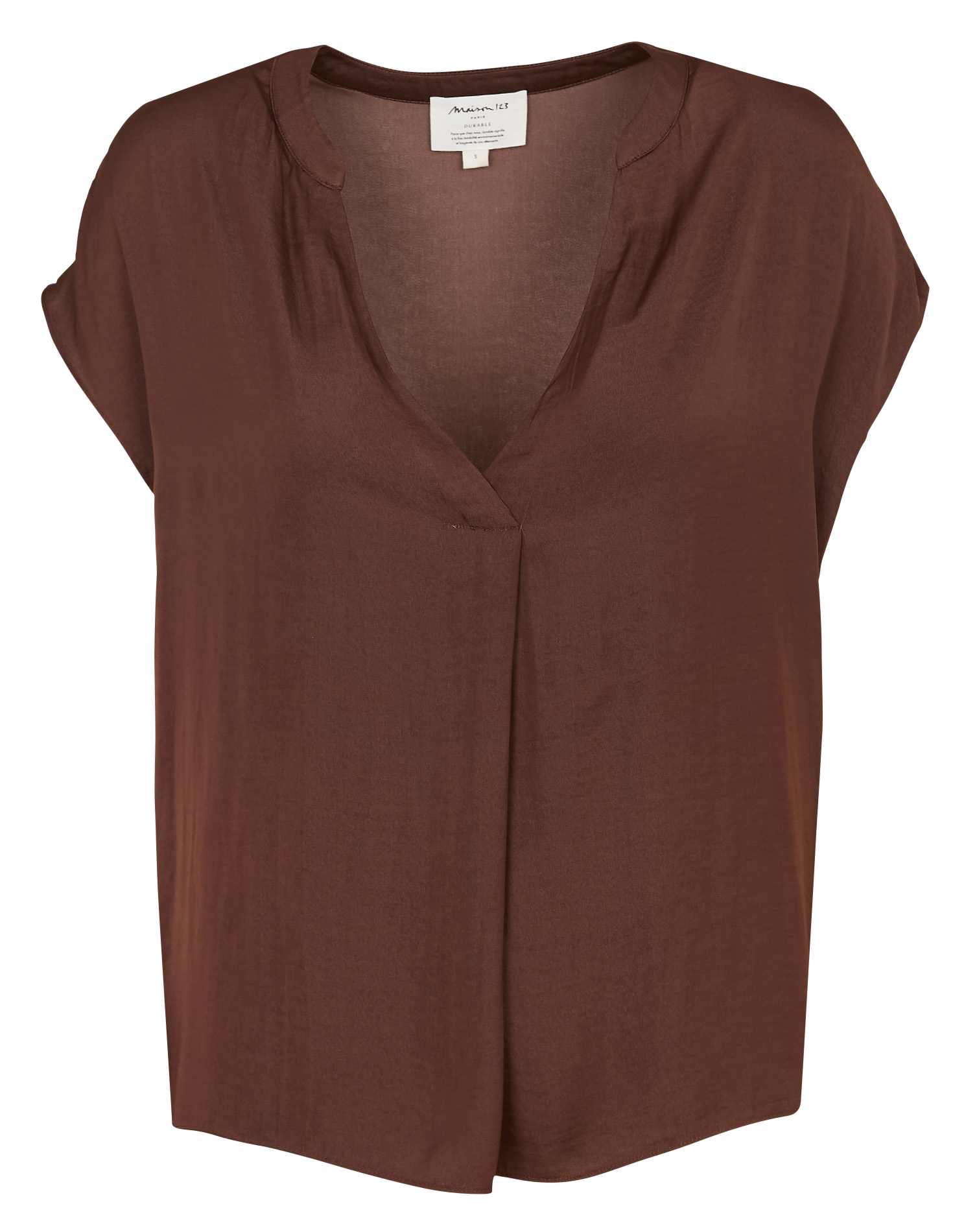 Satin straight blouse MAISON 123 Brown