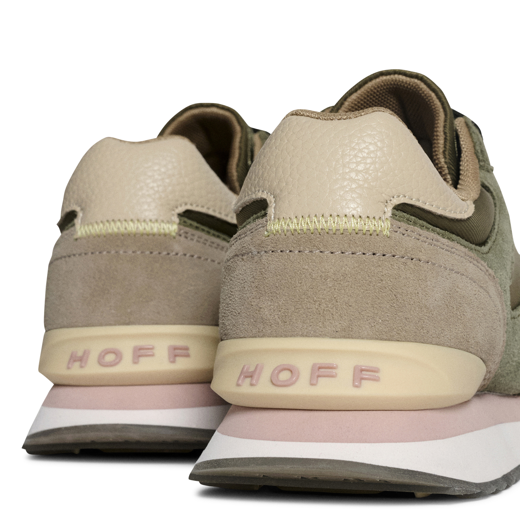 Low-top dual-material sneakers HOFF Khaki